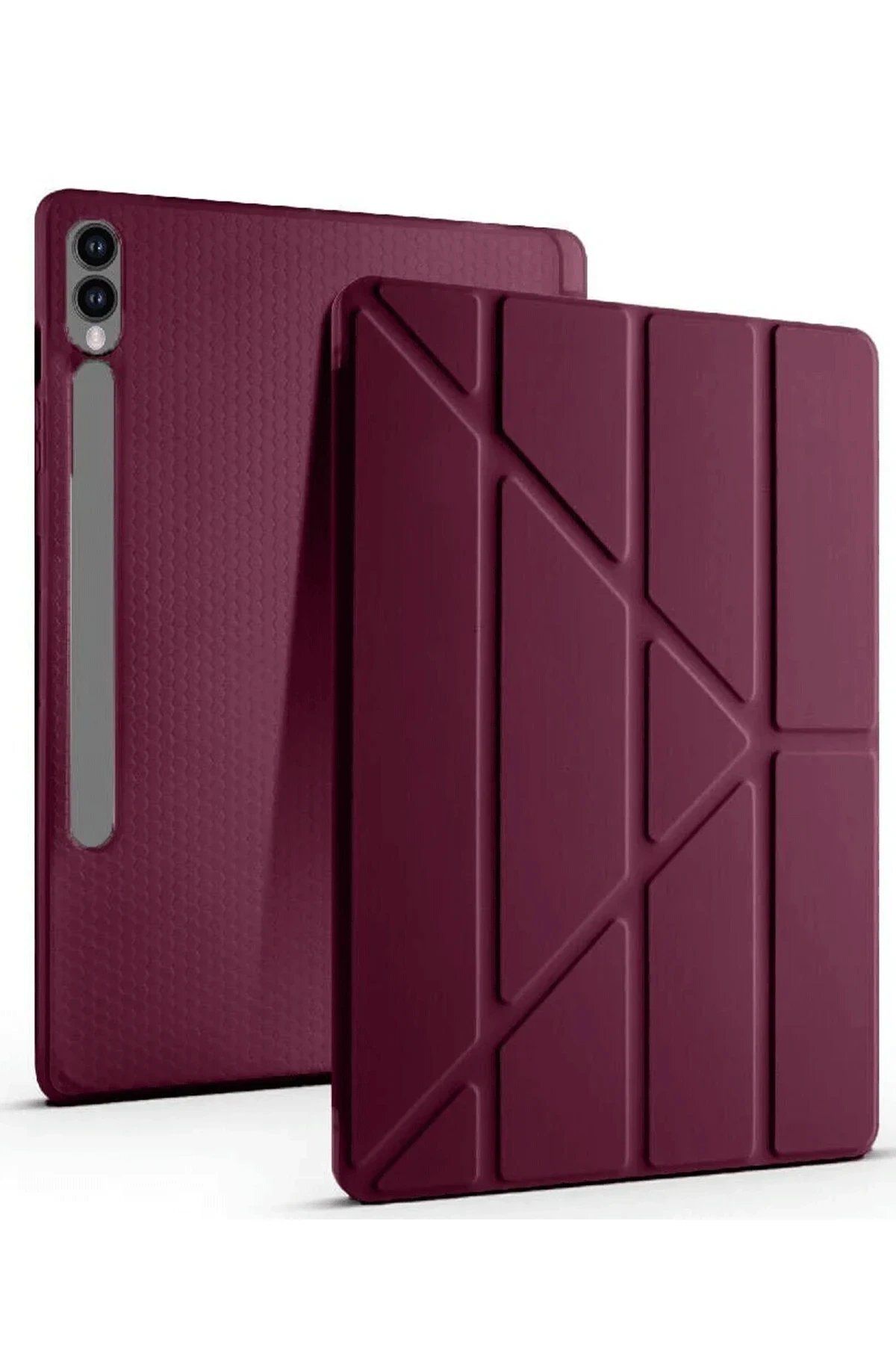 Toptan Bulurum Samsung Galaxy X510 Tab S9 FE 11 Kılıf Kalemlikli Mars Tablet Kılıfı - Mor