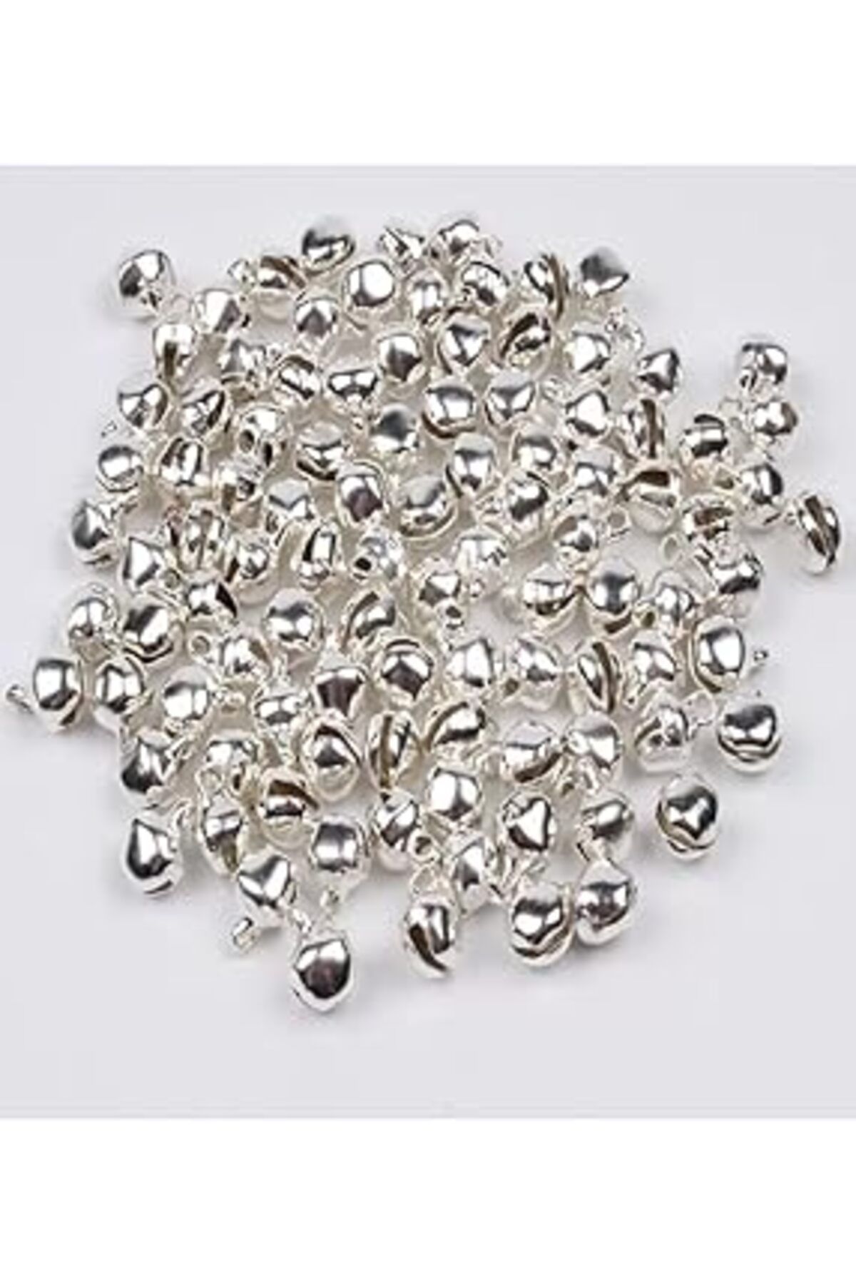 Qedii Tineke 12 Mm Gümüş Renk Kulplu Zil,çan,çıngırak,metal Amigurumi Zili,takı Aksesuar Yapımı (25) (10