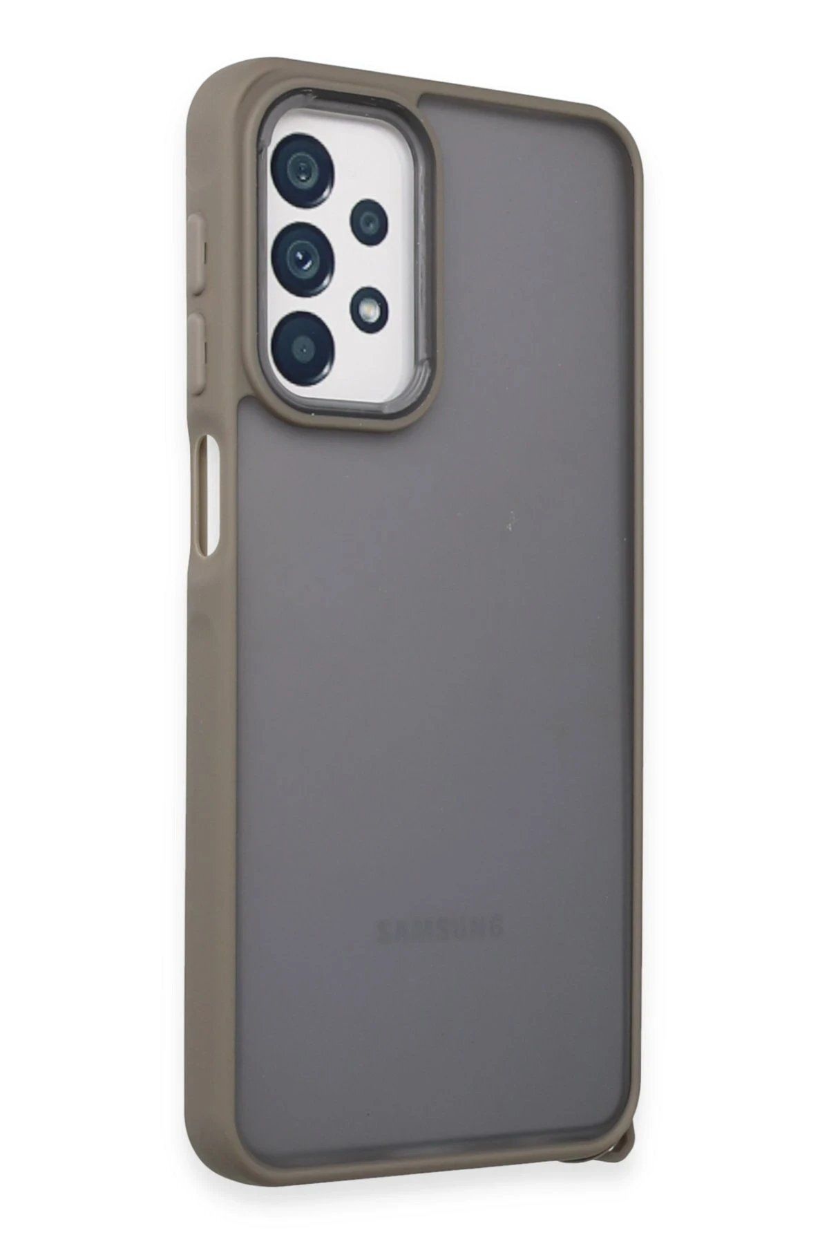 Toptan Bulurum Samsung Galaxy A23 4G Kılıf Elegant Kapak - Titan Gri