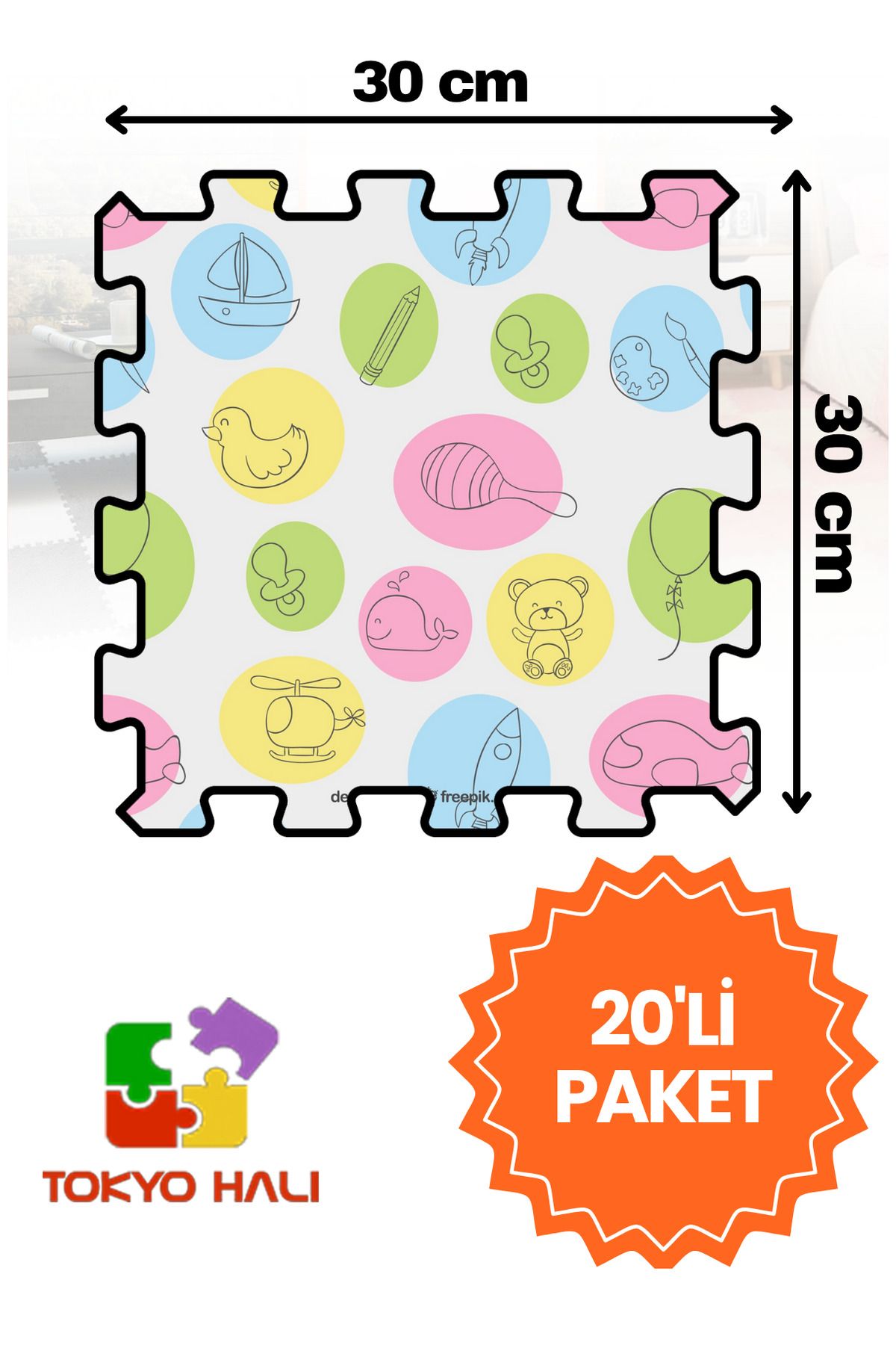 Tokyo Halı Puzzle Halı, Kendi Tasarımını Oluştur, Yapboz Halı, Peluş Halı