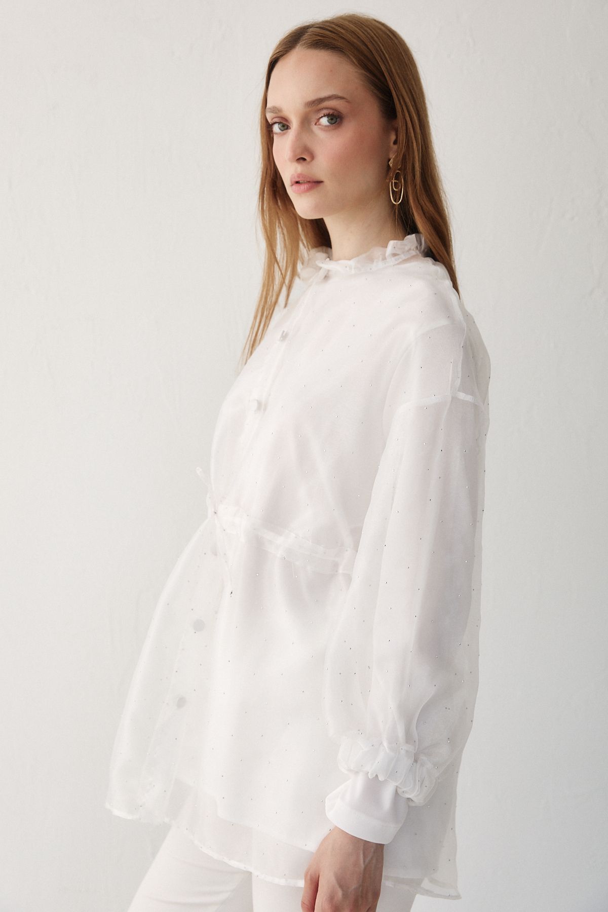 Melike Tatar Taşlı Organze Kap 32-3508-1