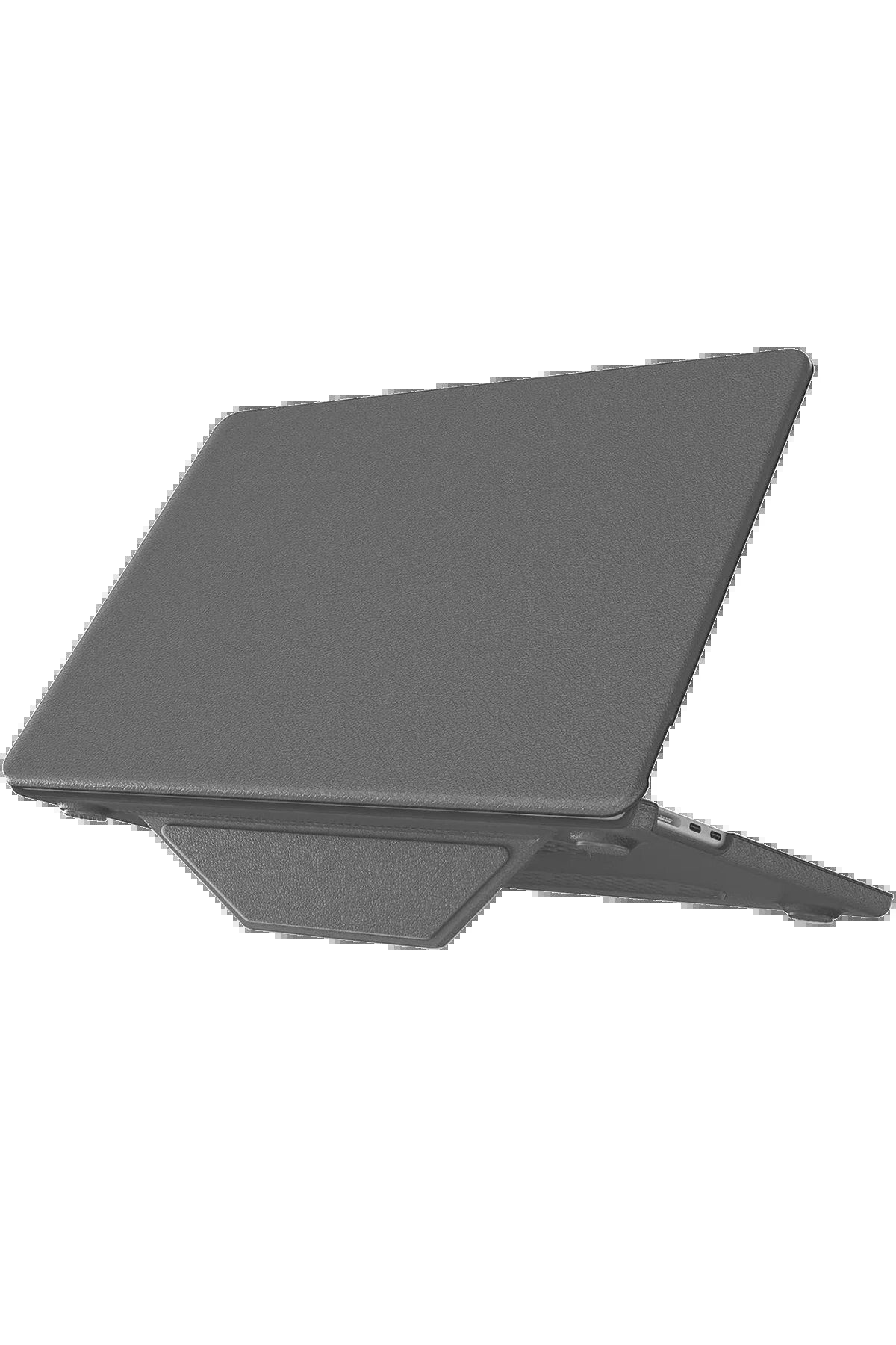 Toptan Bulurum Macbook Air 15 2024 Macbook Deri Kapak - Gri Uyumlu