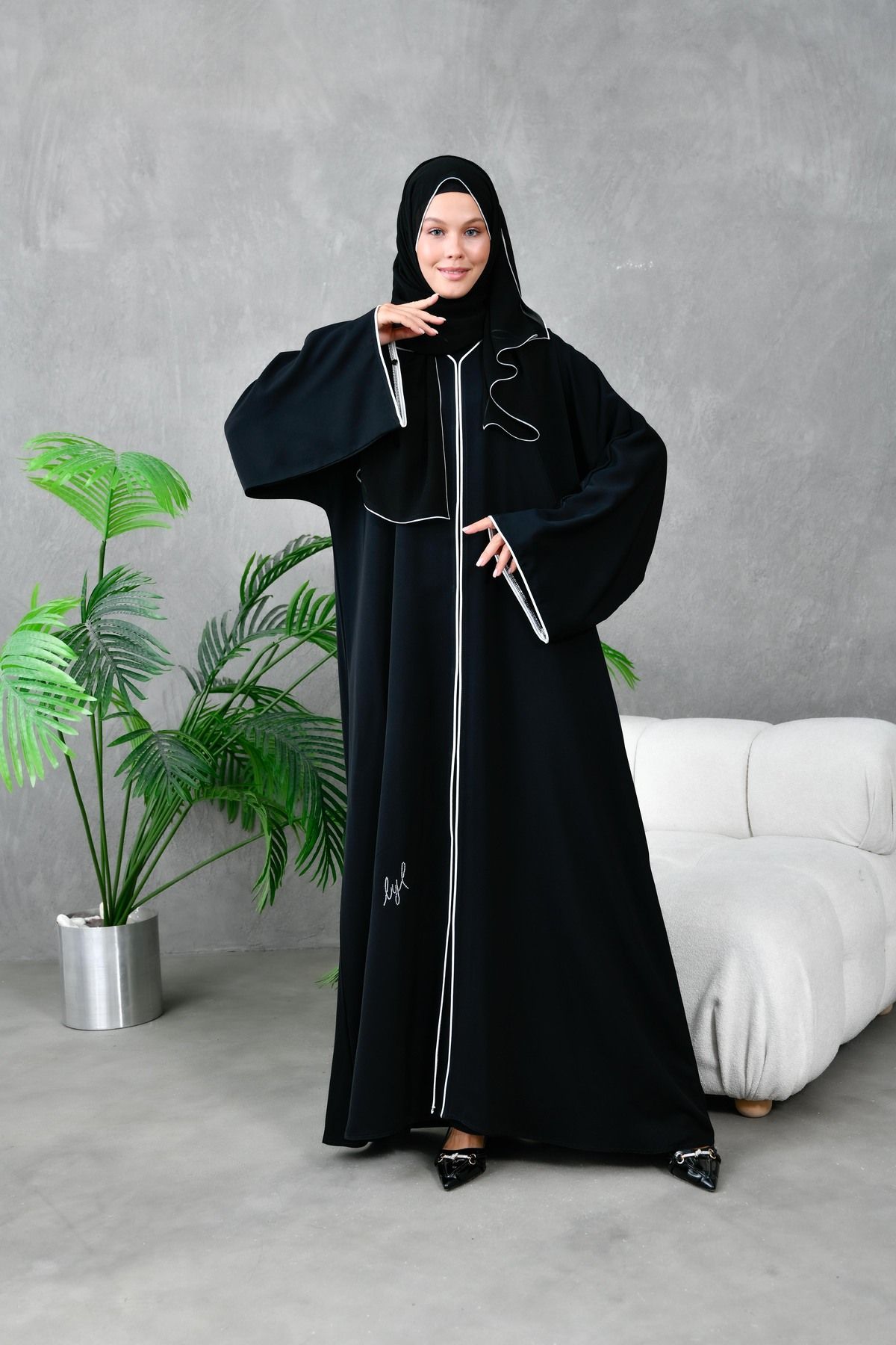 LEYALİ DUBAİ FERACE RENKLİ BİYELİ FERACE