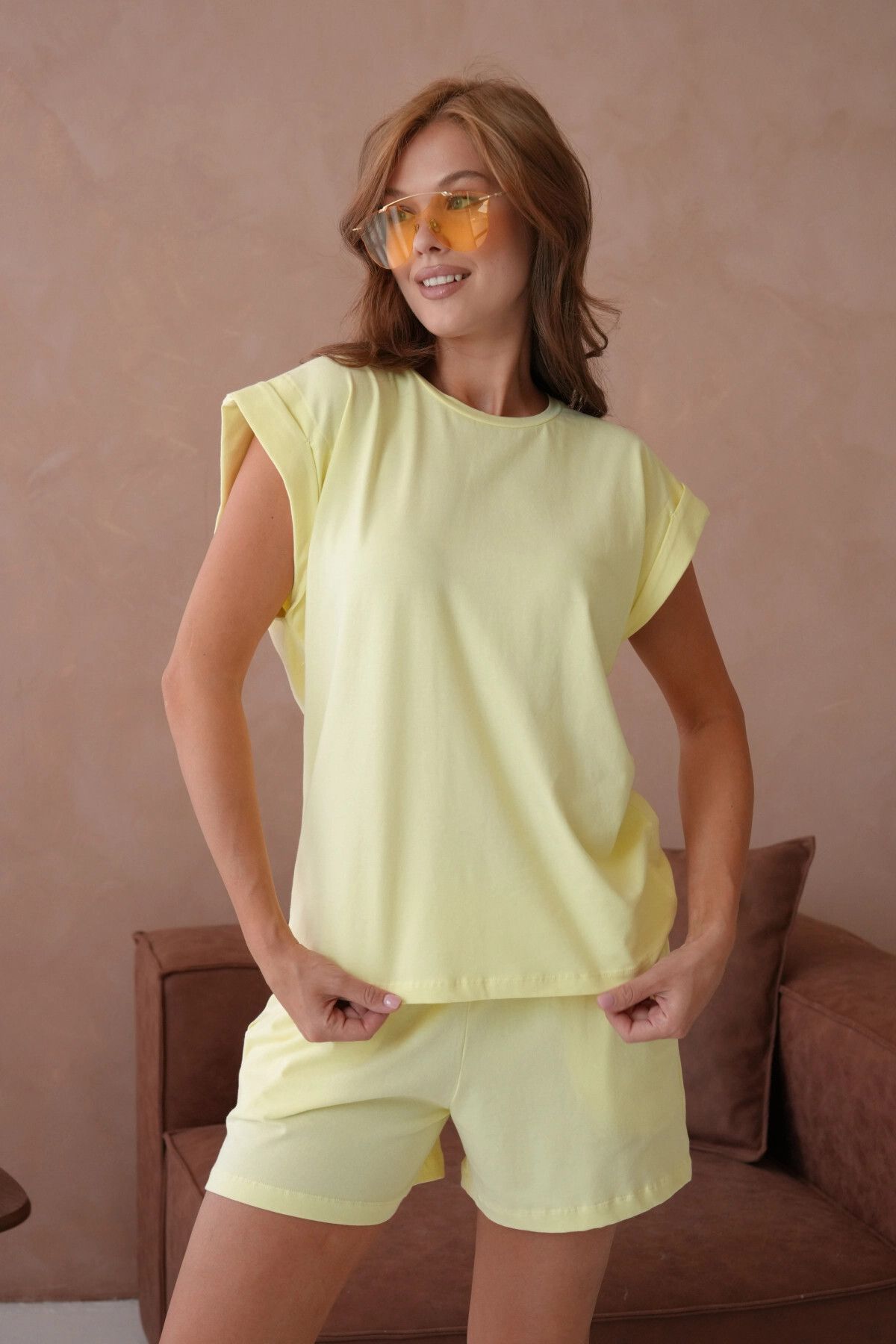 Park Karon T-Shirt Şort Penye İkili Takım