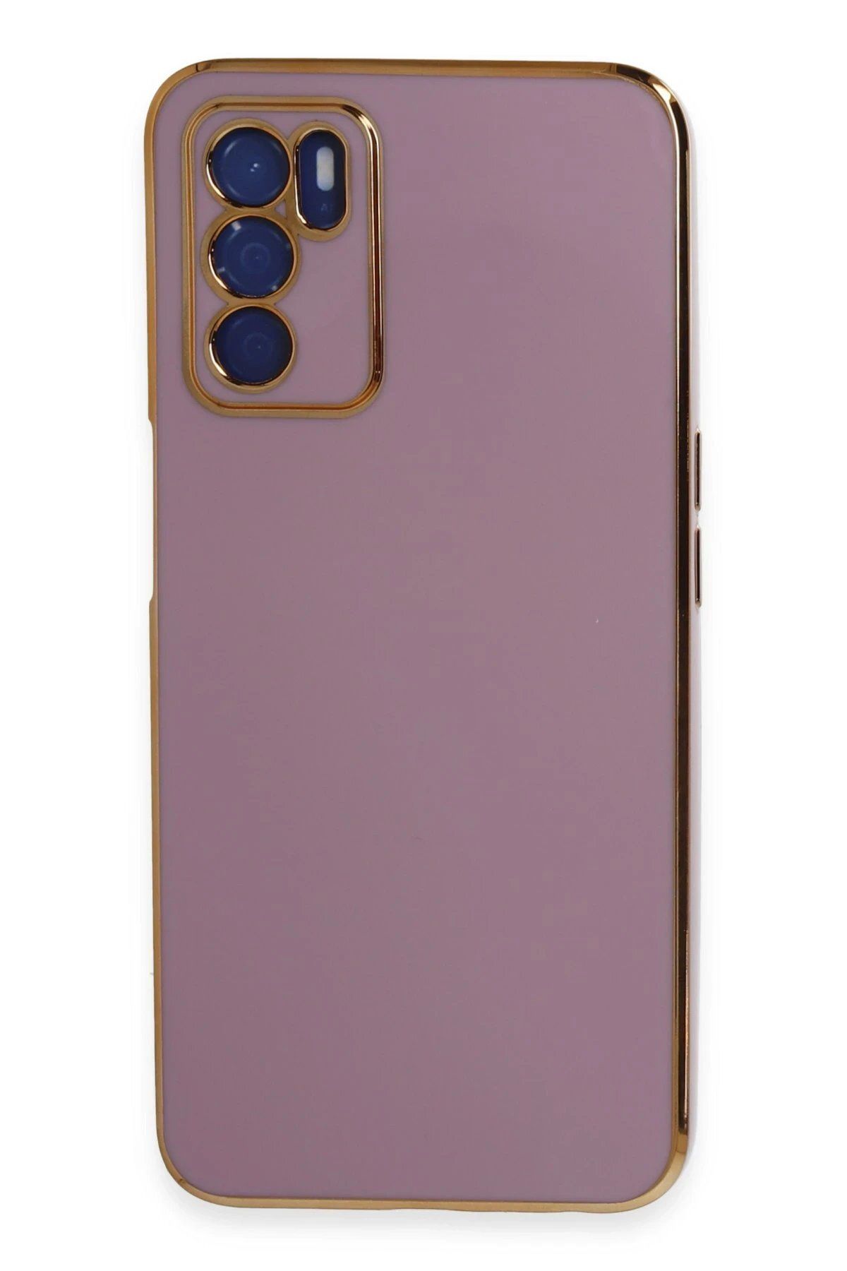Toptan Bulurum Oppo A16 Kılıf Volet Silikon - Mor