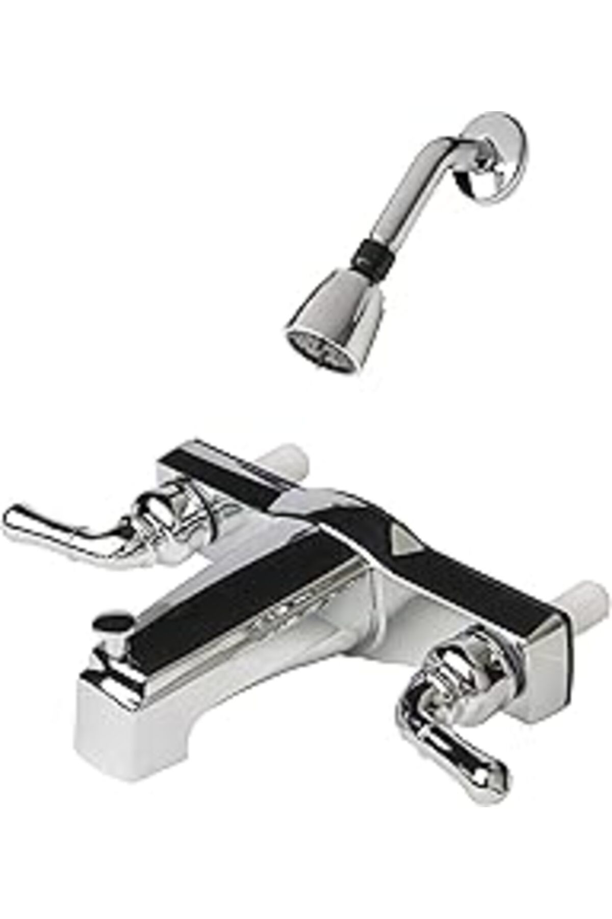 Pazarcan Laguna Brass 3310Cp/4010Cp Mobil Ev İki Saplı Metalik Olmayan 8 "Küvet Yönlendirici, Duş Başlığı/Ko