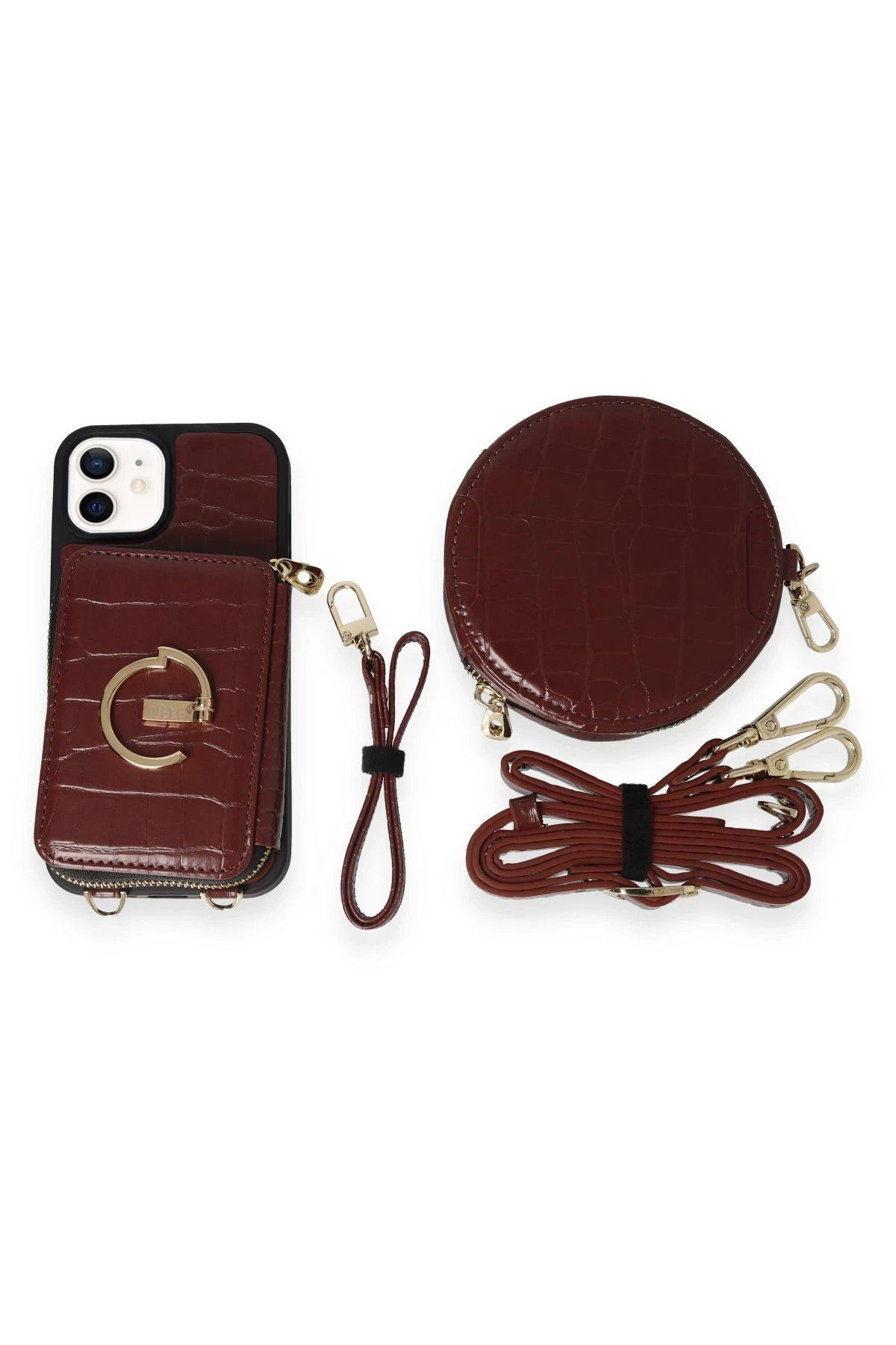 Toptan Bulurum iPhone 11 Kılıf Ermes Kapak - Bordo