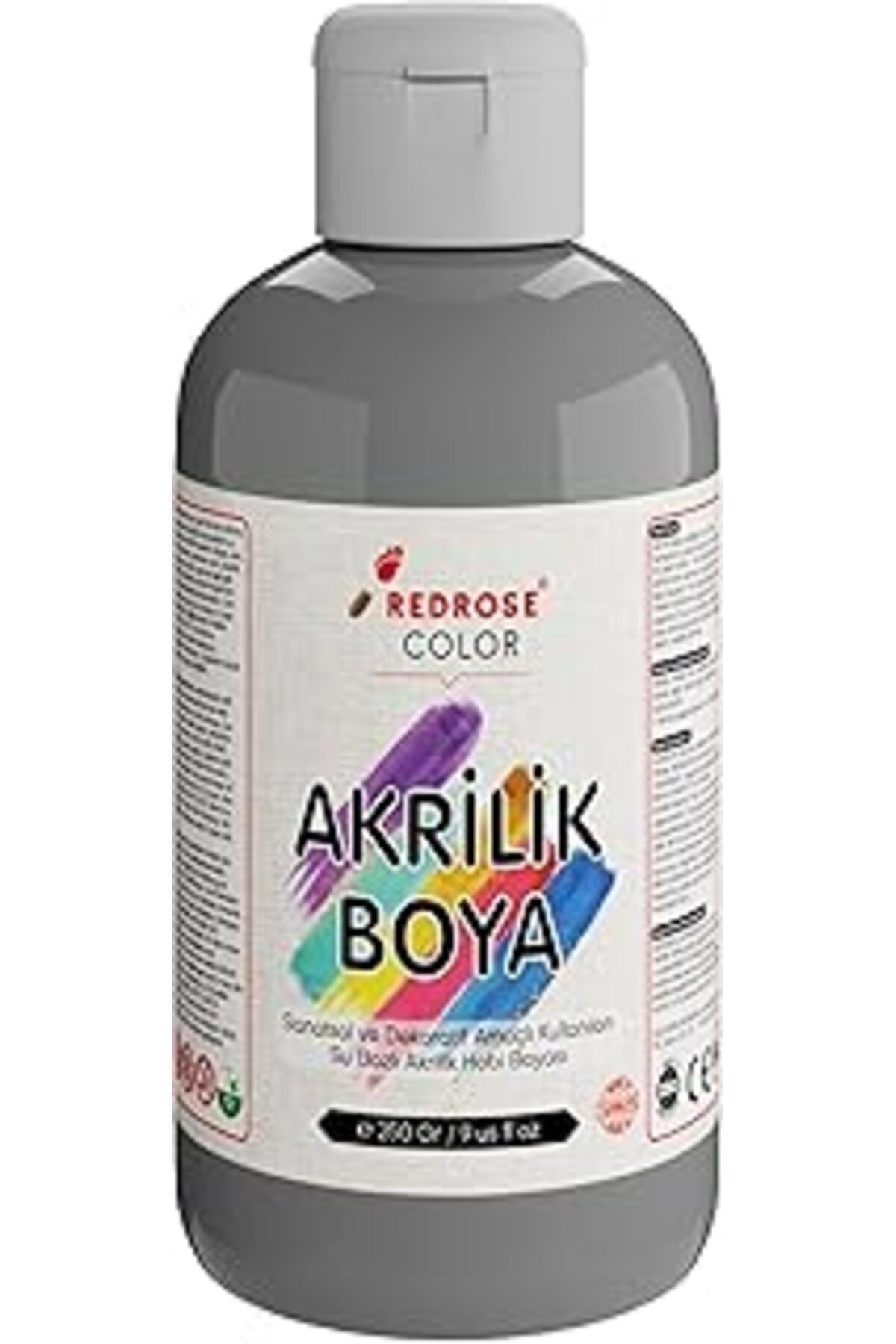 Qedii Red Rose Gri Akrilik Boya 250 Gr