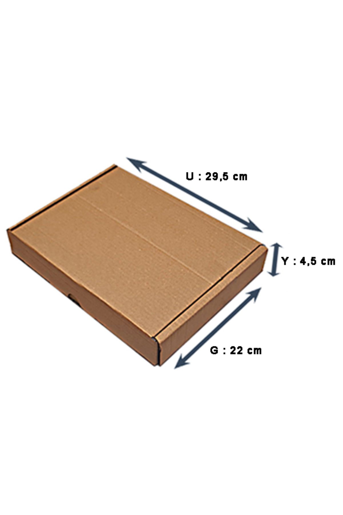 kutucum Slim Kraft Kargo Kutusu 29,5x22x4,5 cm | Kilitli E-ticaret Kutusu 25'li