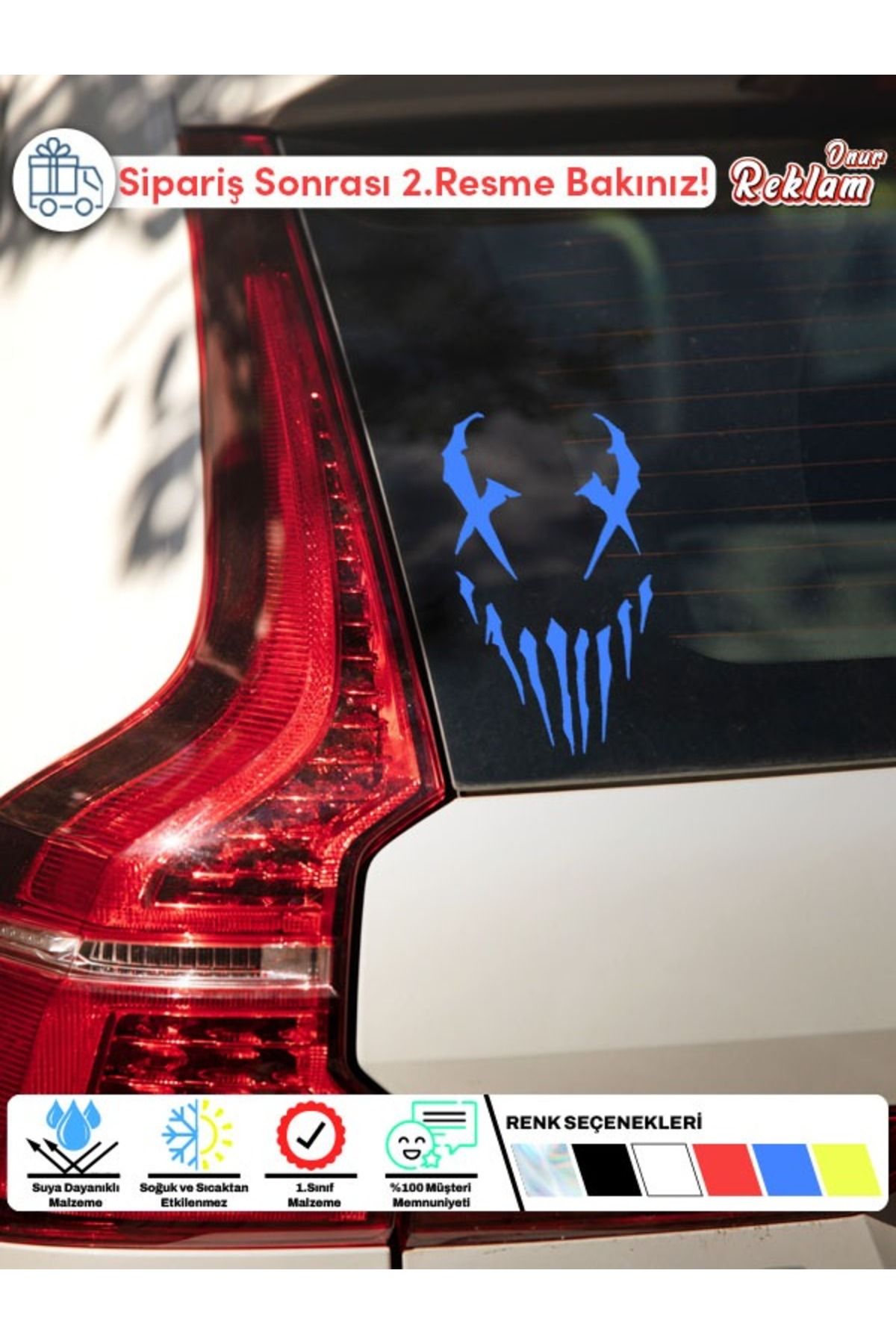 Onur Reklam X Gözlü Gülüş Sticker – Araba Camı Etiketi