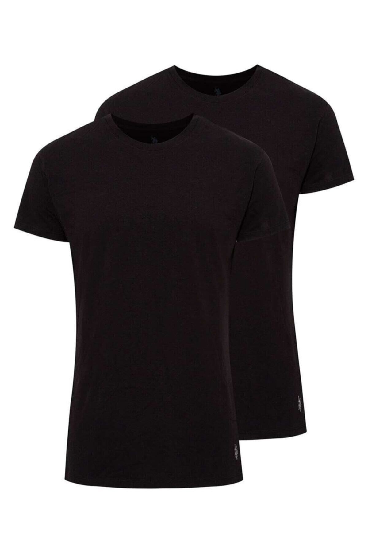 U.S. Polo Assn. 2'li Bisiklet Yaka Kısa Kol Düz Renk T-shirt