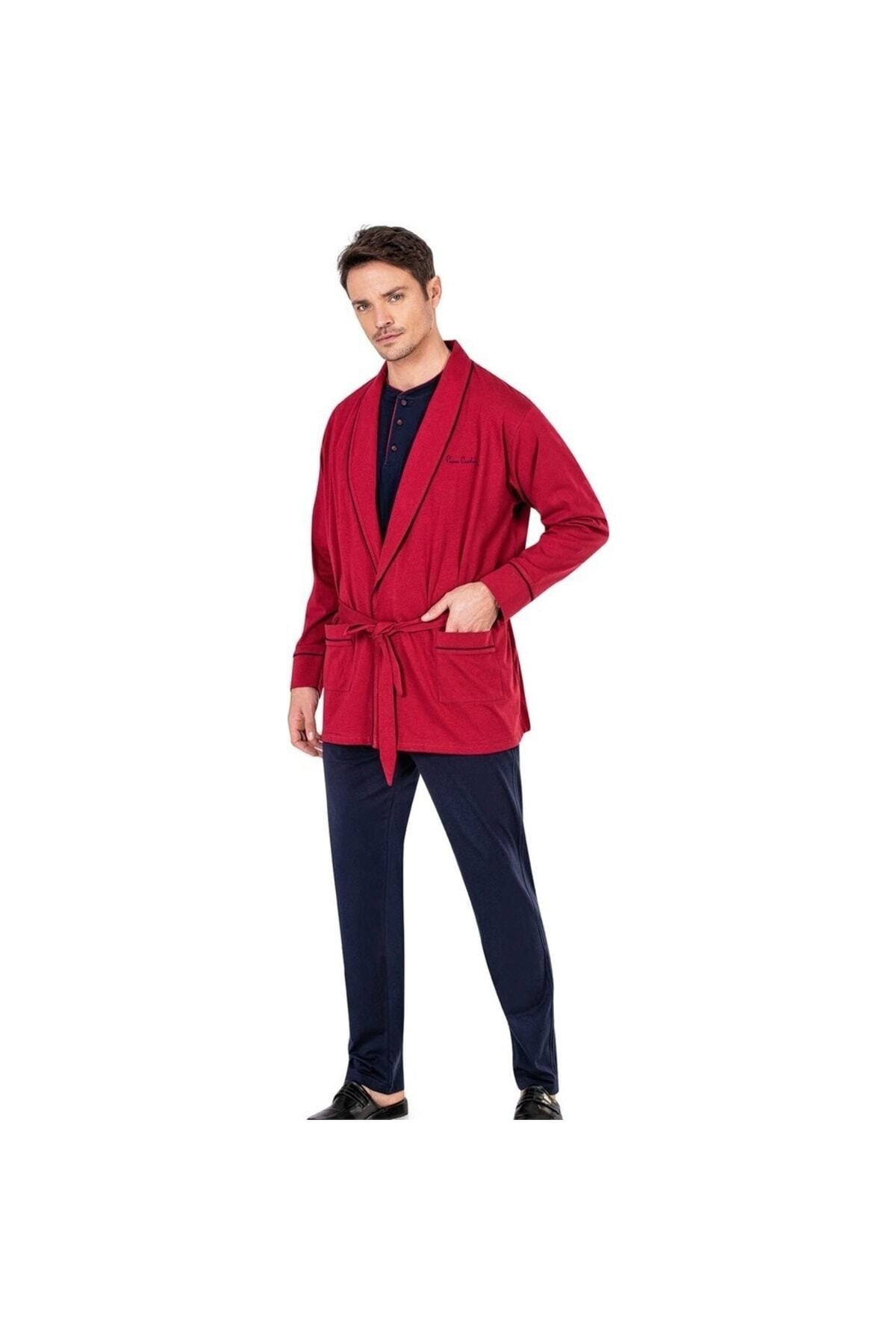 Pierre Cardin Erkek Robdöşambır Pijama Takım Atlet Boxer Takım Çorap Set