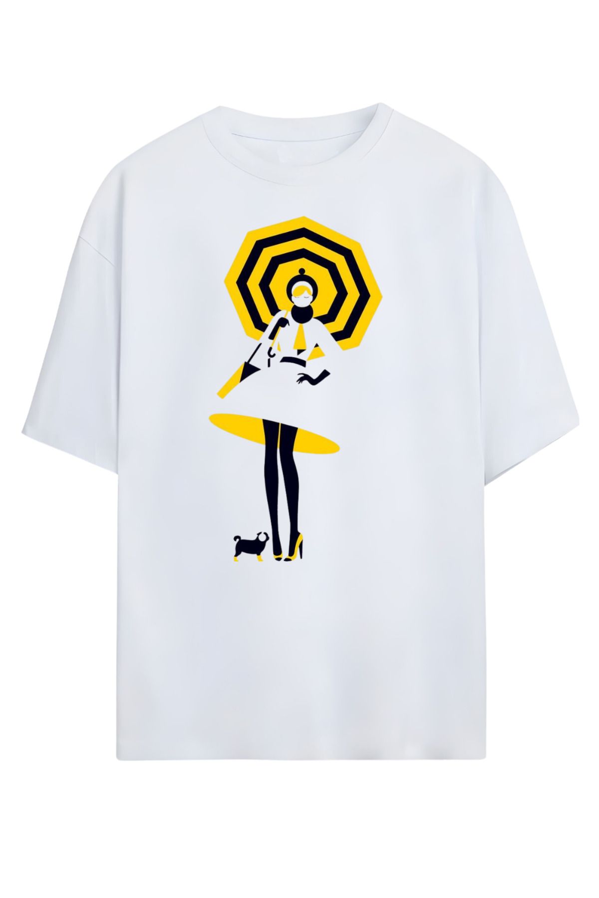 MAGORS GraffTee Unisex %100 Organik Pamuk Bisiklet Yaka Illustrasyon Baskılı Özel Tasarım T-shirt