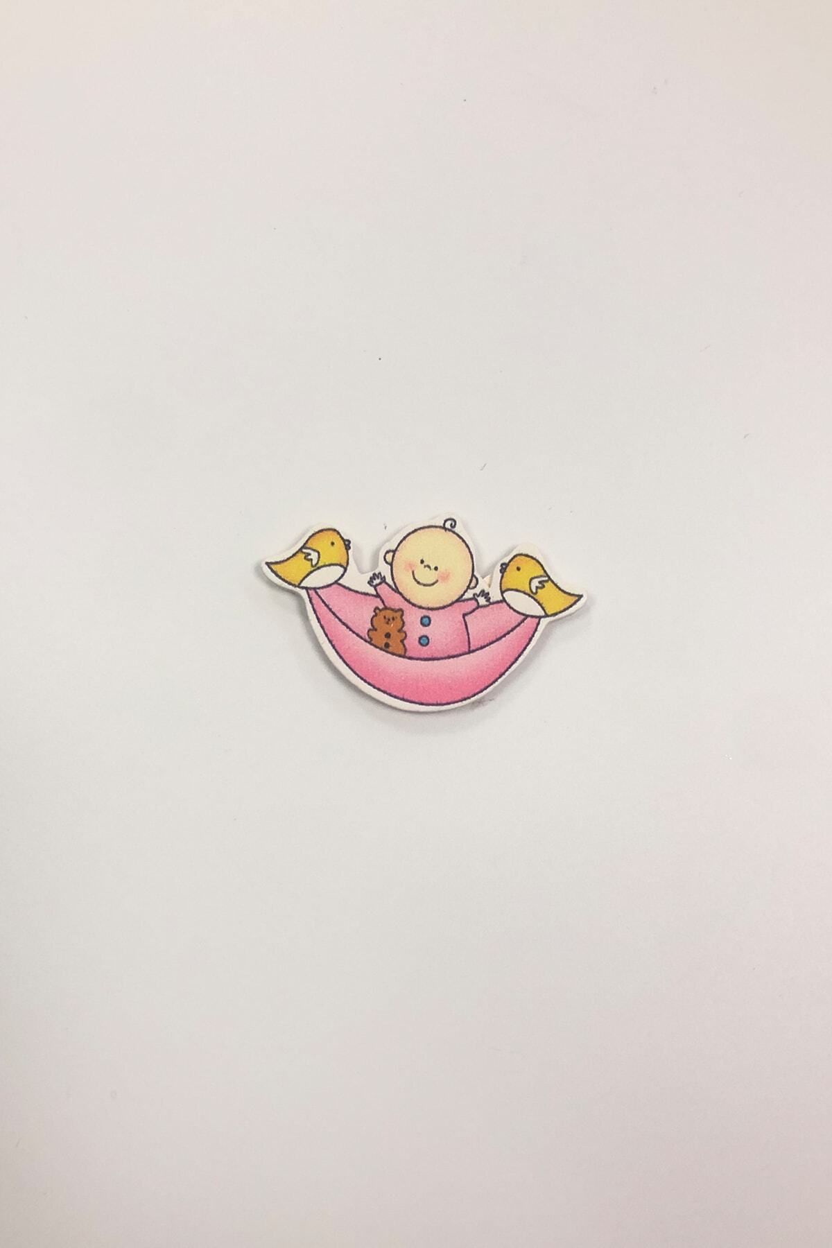 Elioure Pembe Desenli Bebek Hediyesi Magnet 22 Li