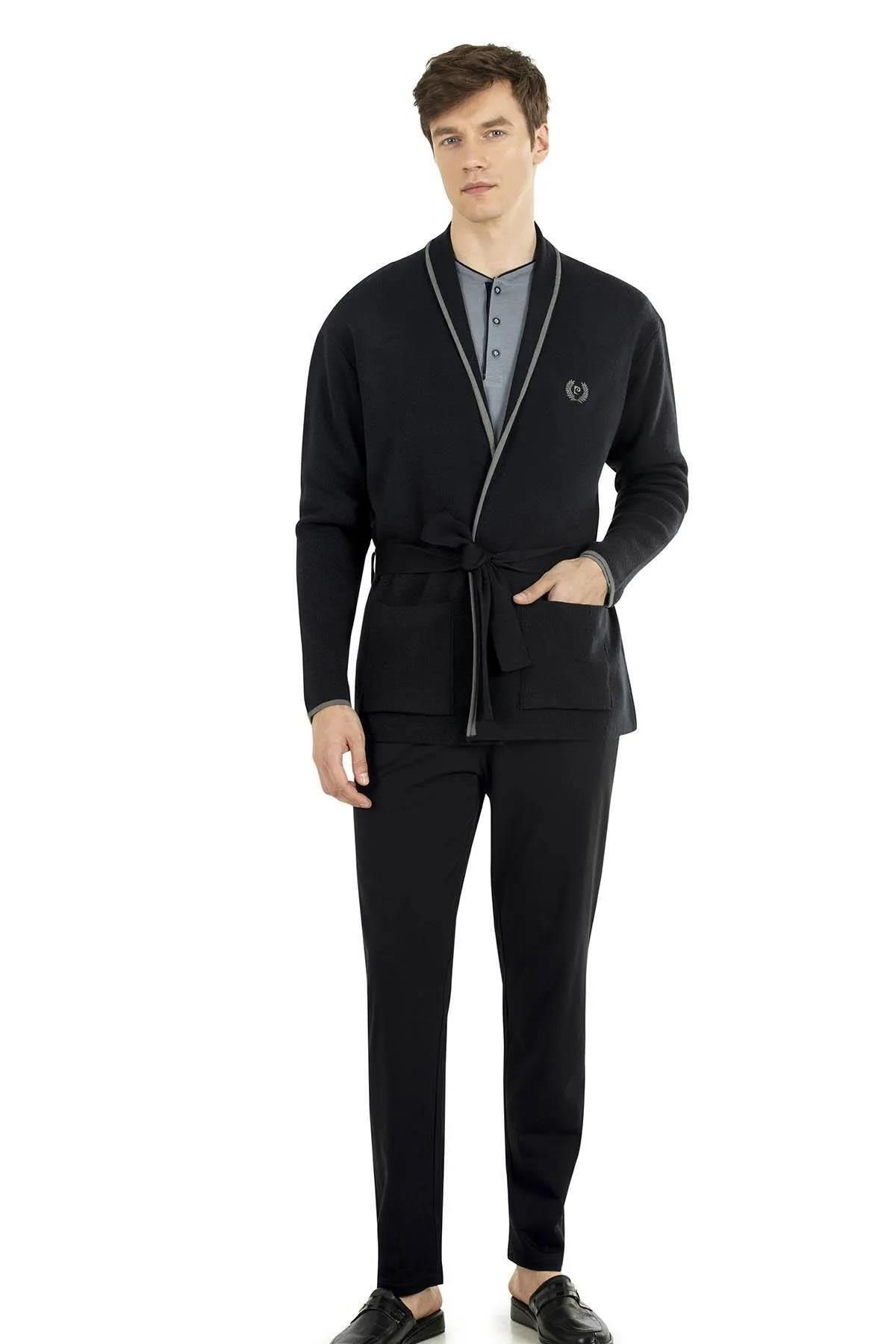 Pierre Cardin Çeyizlik Triko Sabahlık, %100 Pamuklu Pijama 3'lü Çeyizlik Set Takım
