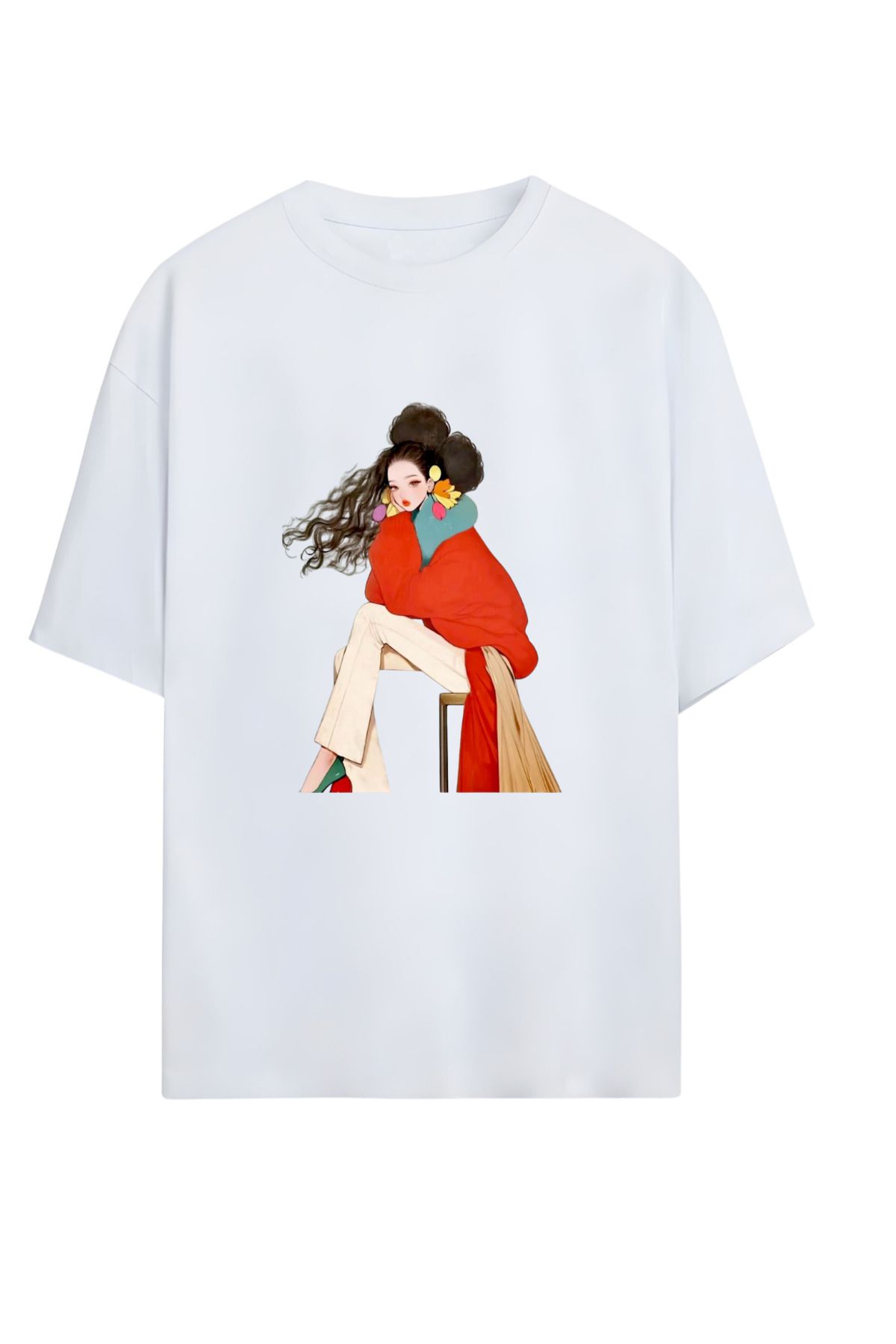 MAGORS GraffTee Unisex %100 Organik Pamuk Bisiklet Yaka Illustrasyon Baskılı Özel Tasarım T-shirt