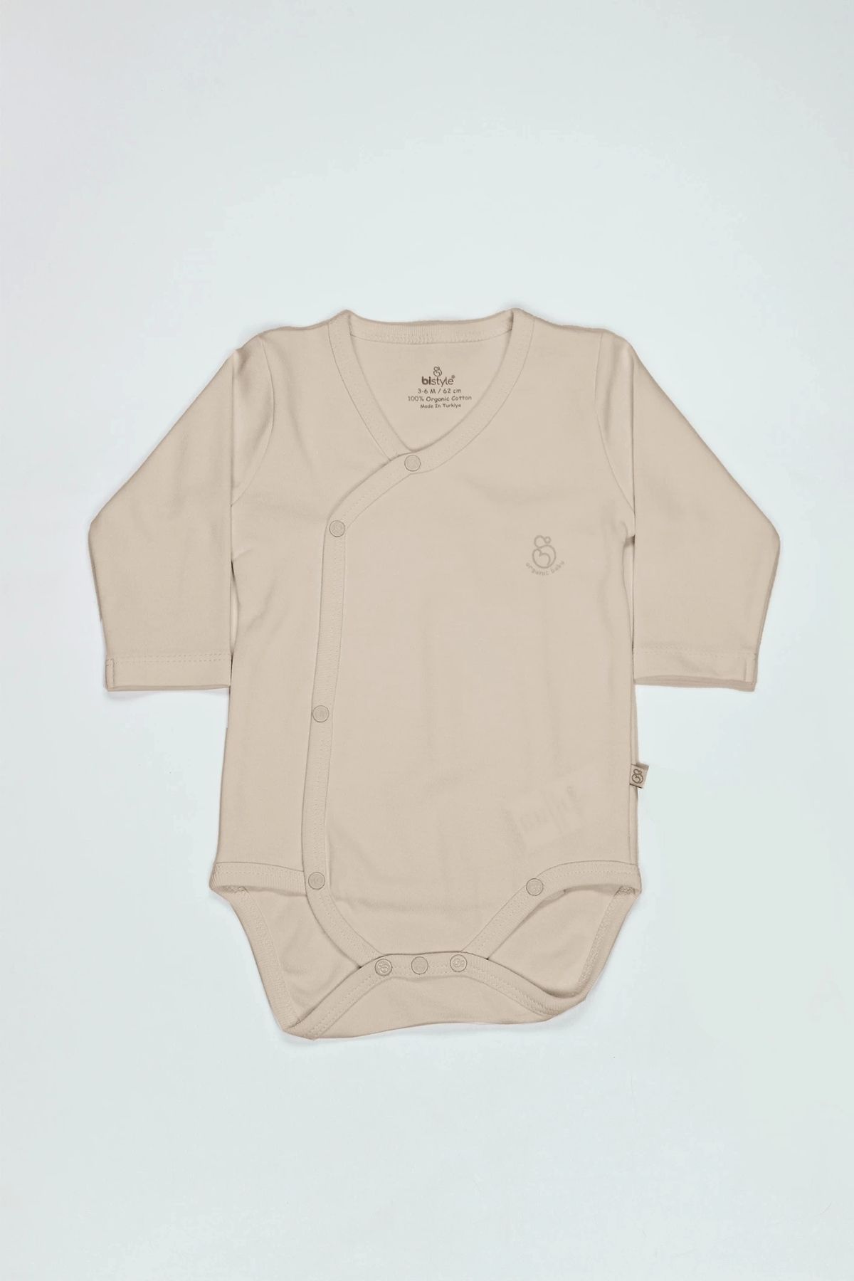 Akm Life Organik Natural Basic Style Kruvaze Uzun Kol Body Bs17102 Bej