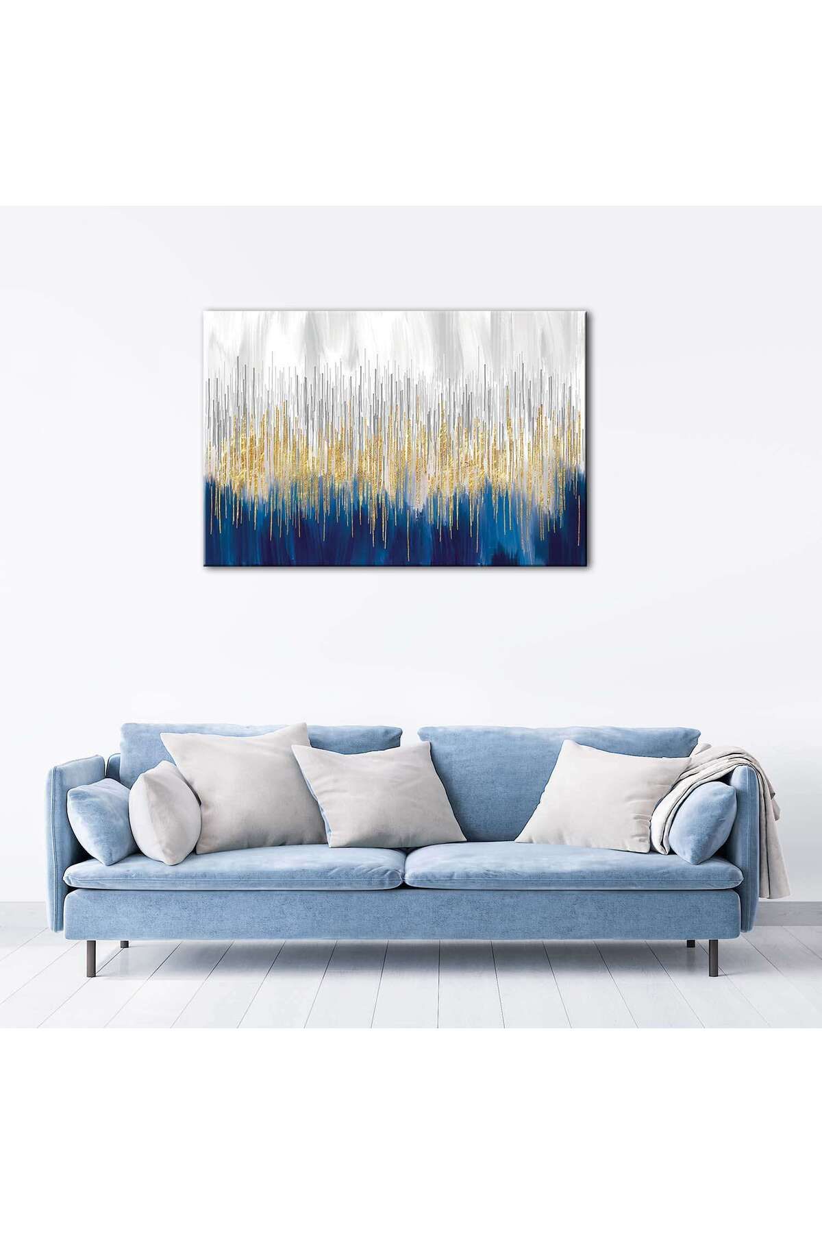 startonight-Tablou DualView Startonight Abstract Albastru Auriu, 60 x 90cm 6