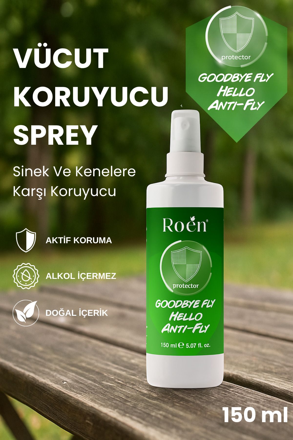 Roen Doğal, Sinek ve Kene Kovucu, Vücut Koruyucu Sprey 150 ml