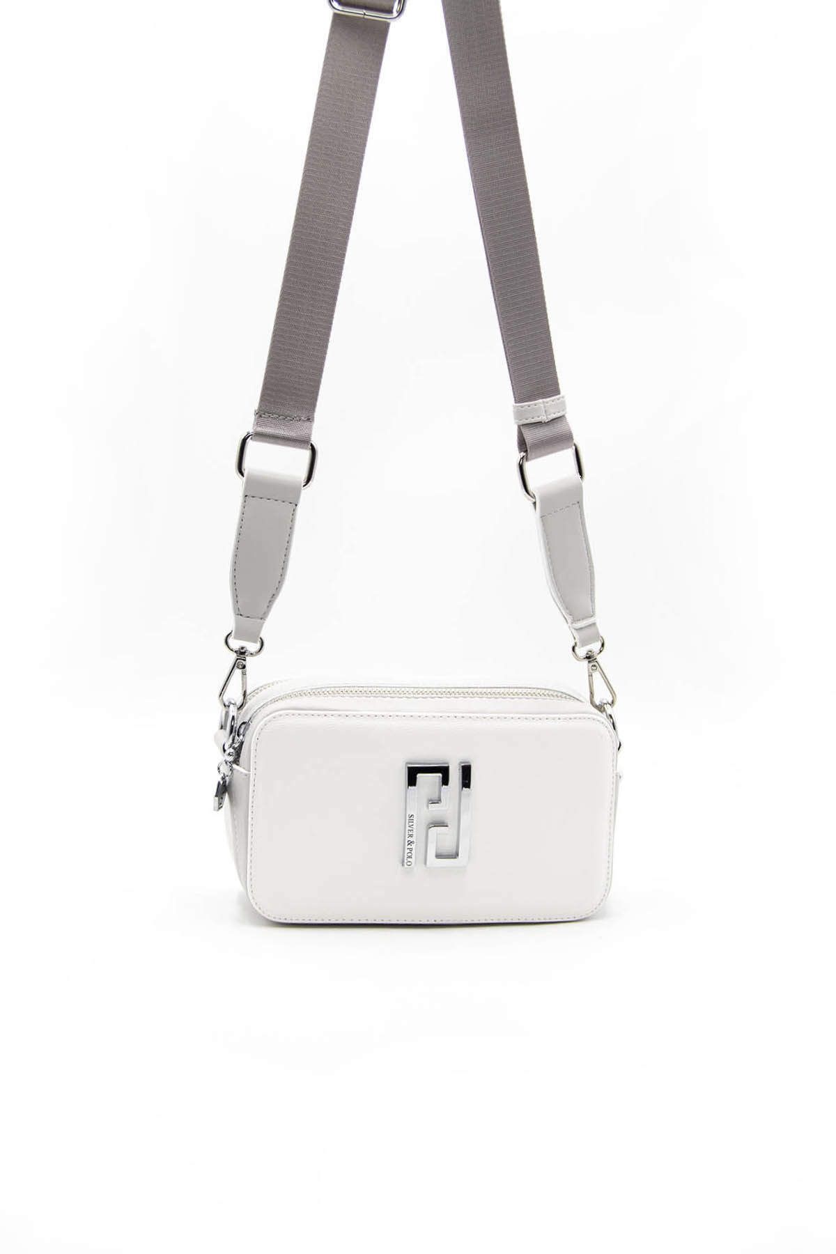 Silver Polo-CROSS BAG/SKIN LEATHERSilver Polo WHITE Cross Bag 1