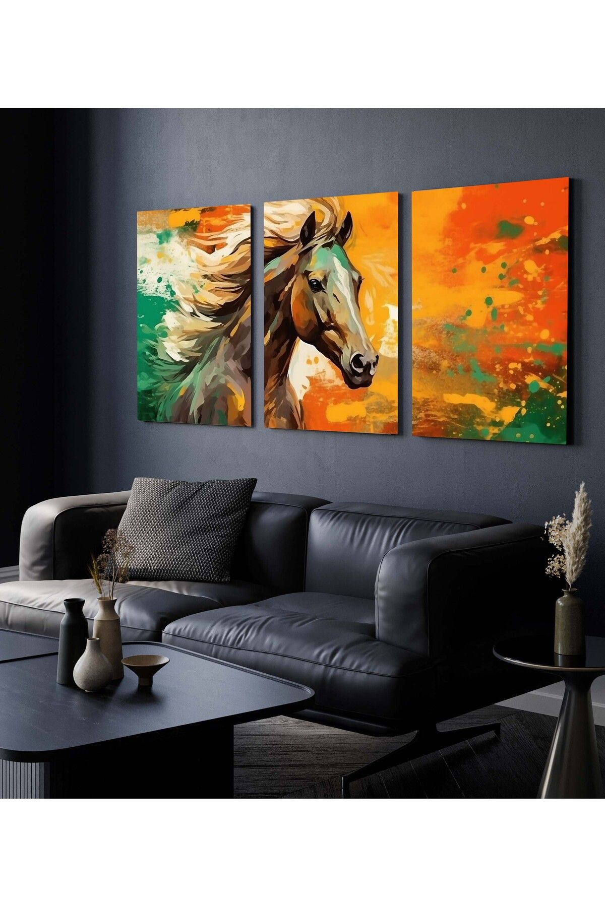 Hagen Premium Kalite Duvar Tablosu Çerçeve Görünümlü Mutfak Tabloları 3 lü Tablo Modern Tablo Bohem Tablo