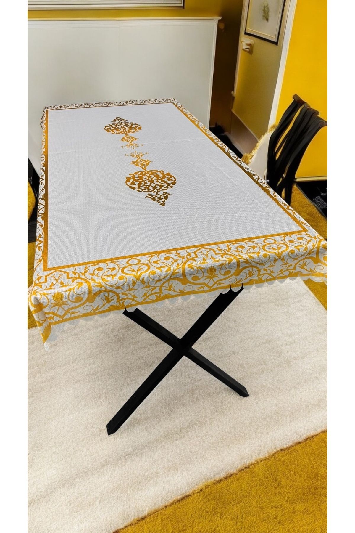 Elioure Şık ve renkli Ramazan masa örtüsü, iftar sofralarınıza özel tasarım