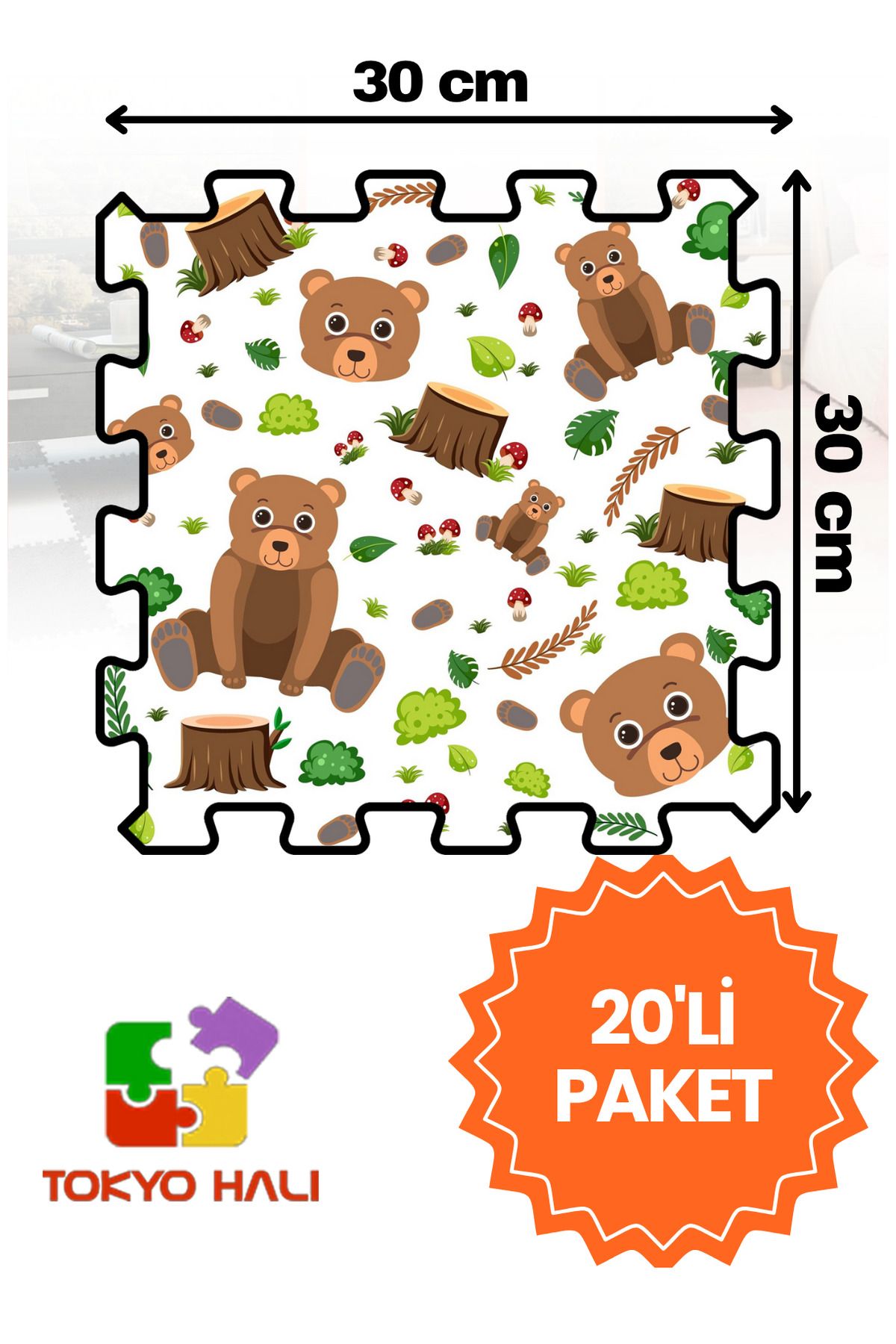 Tokyo Halı Puzzle Halı, Kendi Tasarımını Oluştur, Yapboz Halı, Peluş Halı