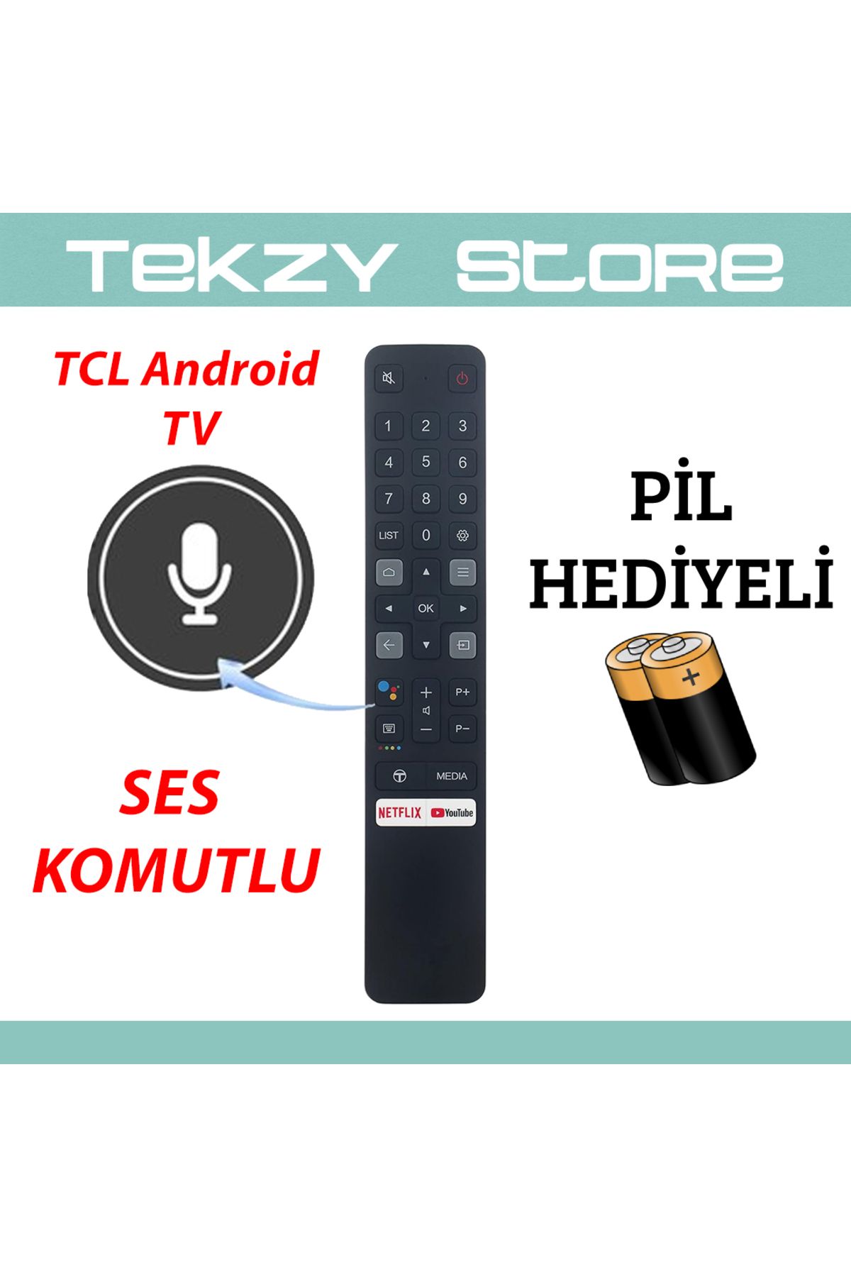 Suntel Android TV'lere uyumlu ses komut özellikli kumanda