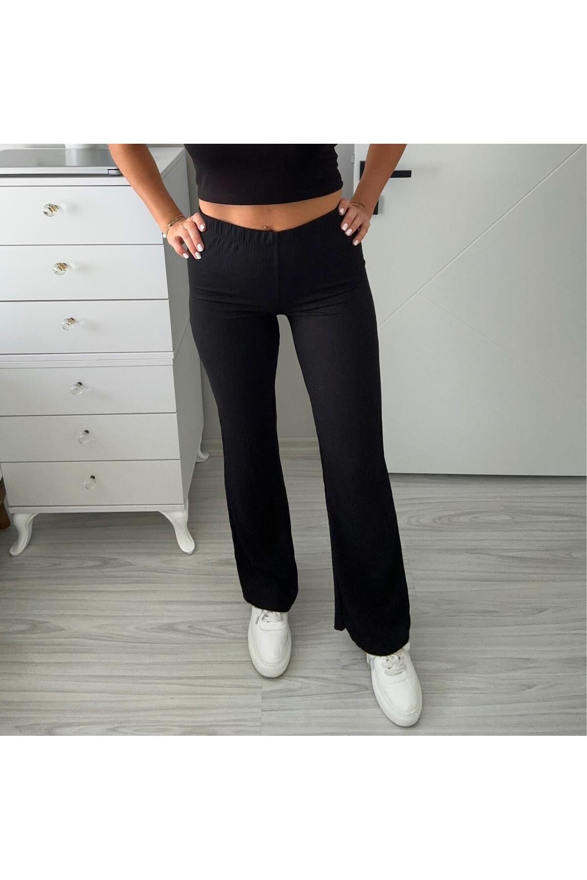sterktekstil Kadın Düz Renk İspanyol Kesim Pantolon Pijama