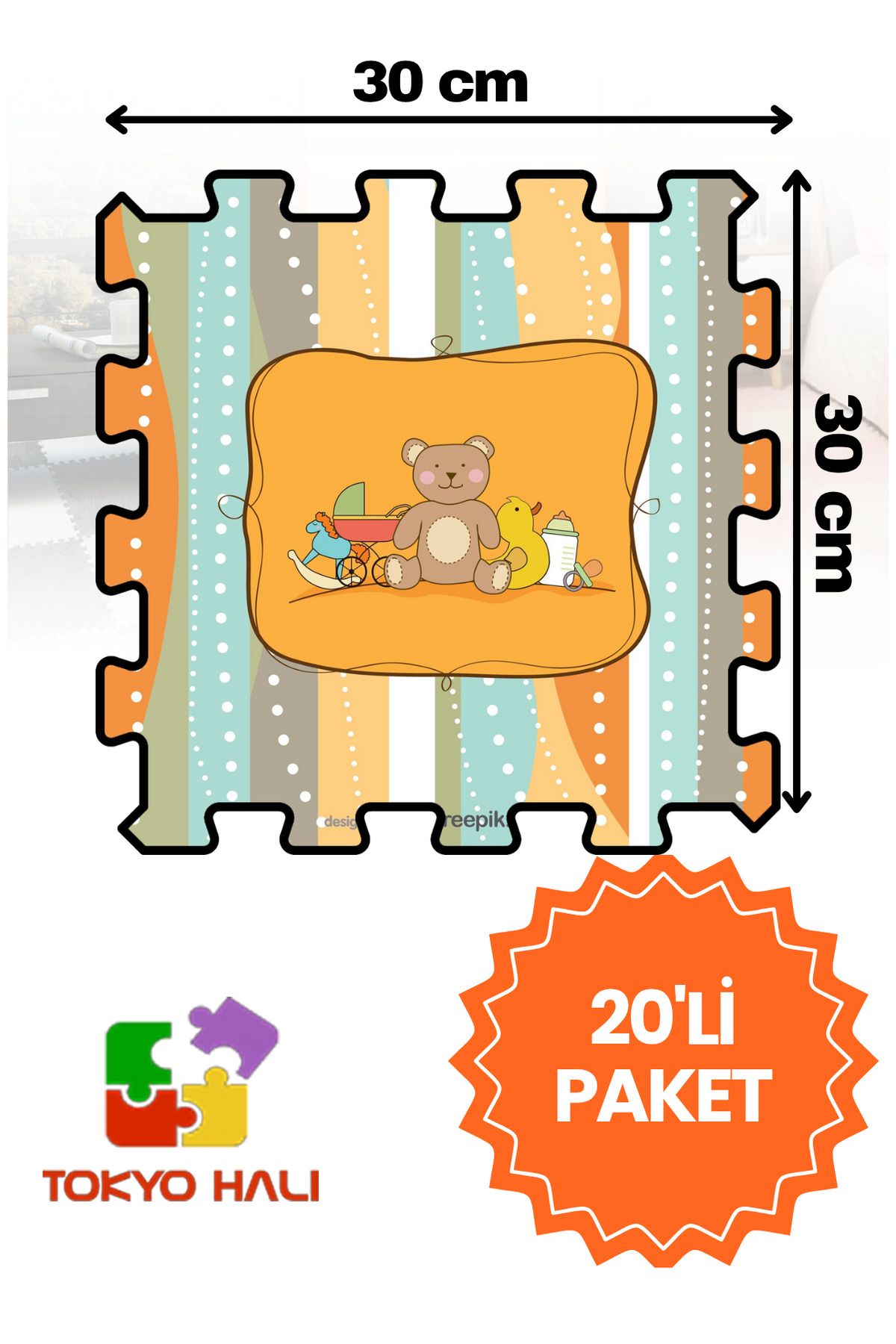 Tokyo Halı Puzzle Halı, Kendi Tasarımını Oluştur, Yapboz Halı, Peluş Halı
