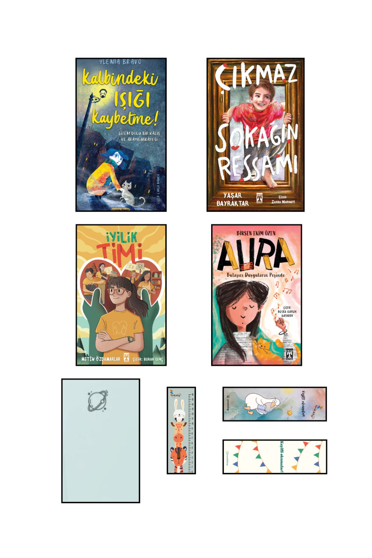 Timaş Yayınları 4 Kitap Set / Çıkmaz Sokağın Ressamı - Kalbindeki Işığı Kaybetme - İyilik Timi - Aura