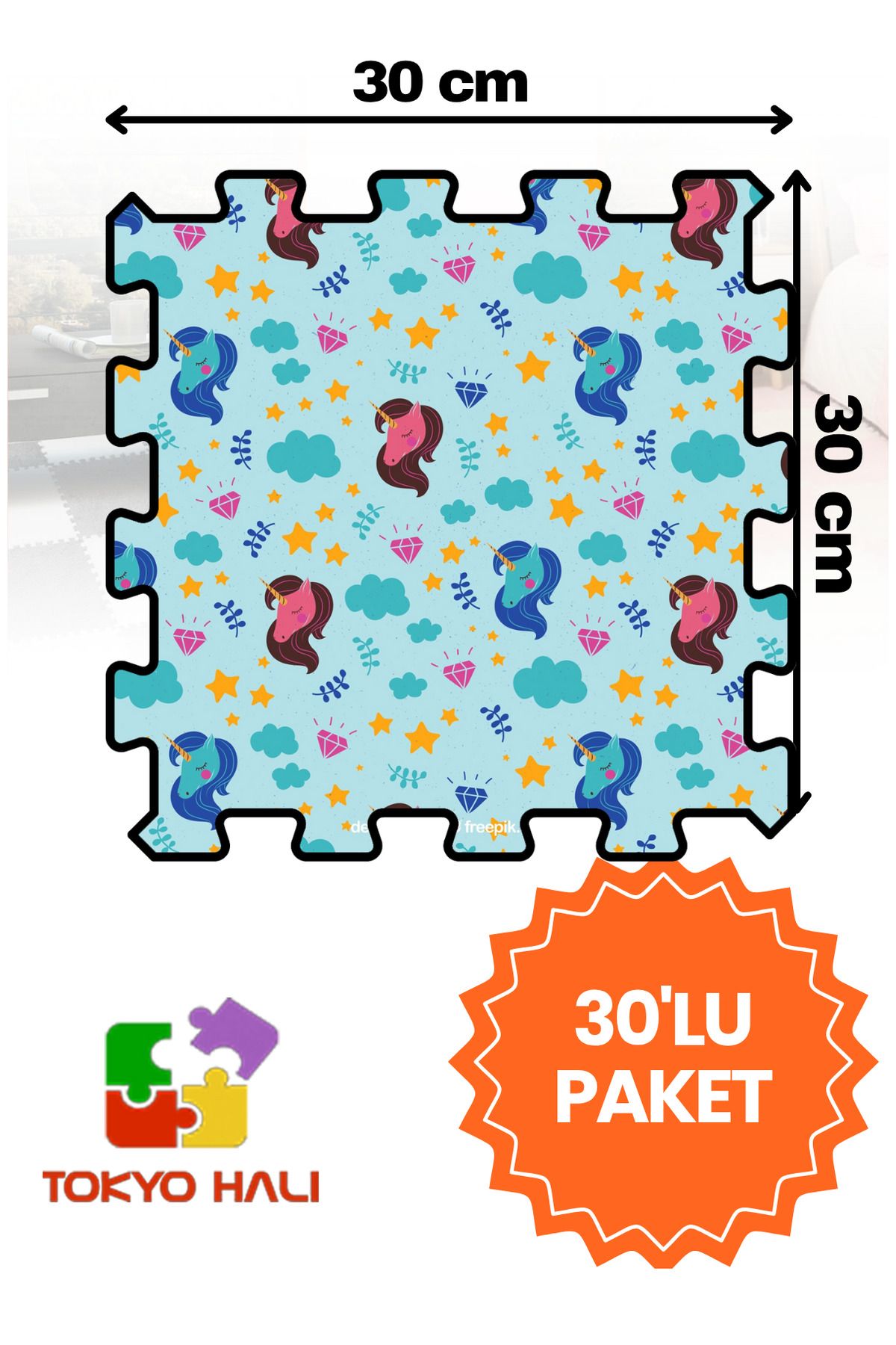 Tokyo Halı Puzzle Halı, Kendi Tasarımını Oluştur, Yapboz Halı, Peluş Halı
