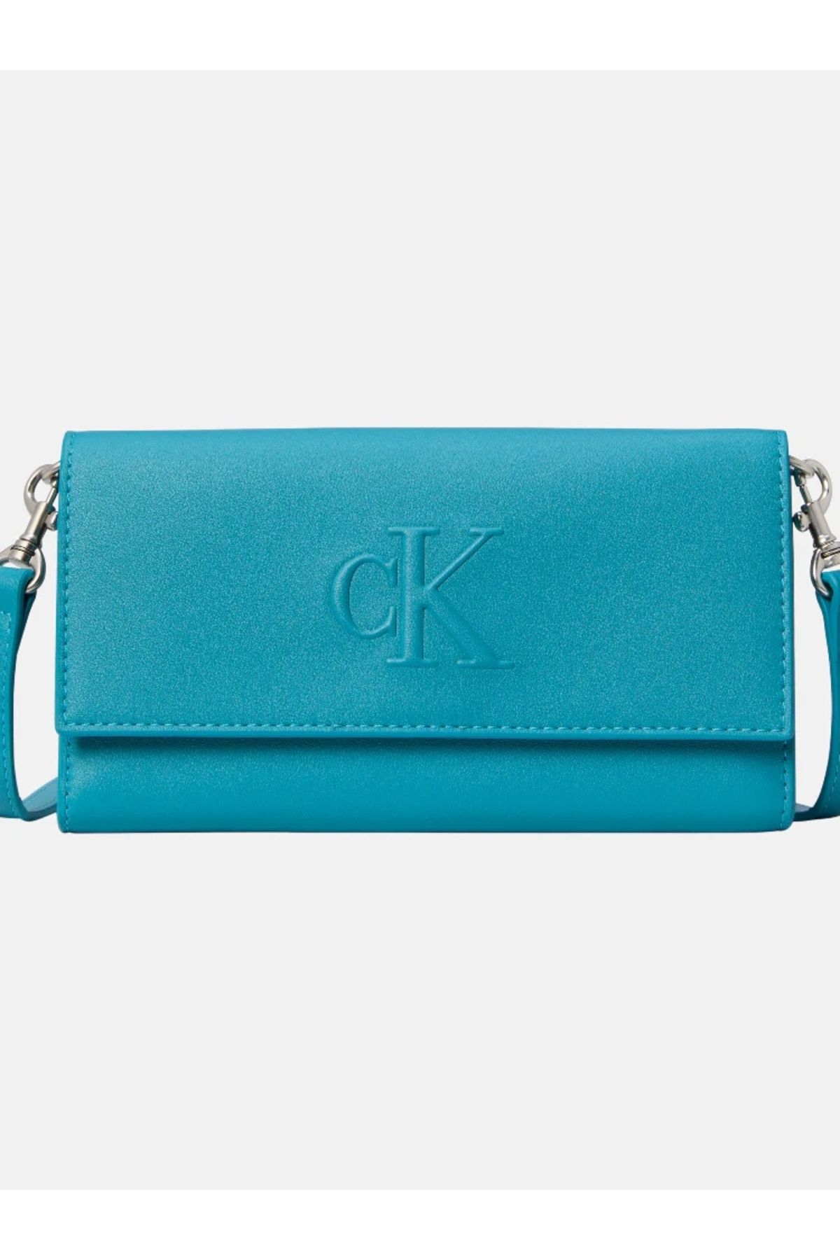 Calvin Klein Sculpted Long Fold Strap Kadın Yeşil Cüzdan Lv04k1006g-xt6