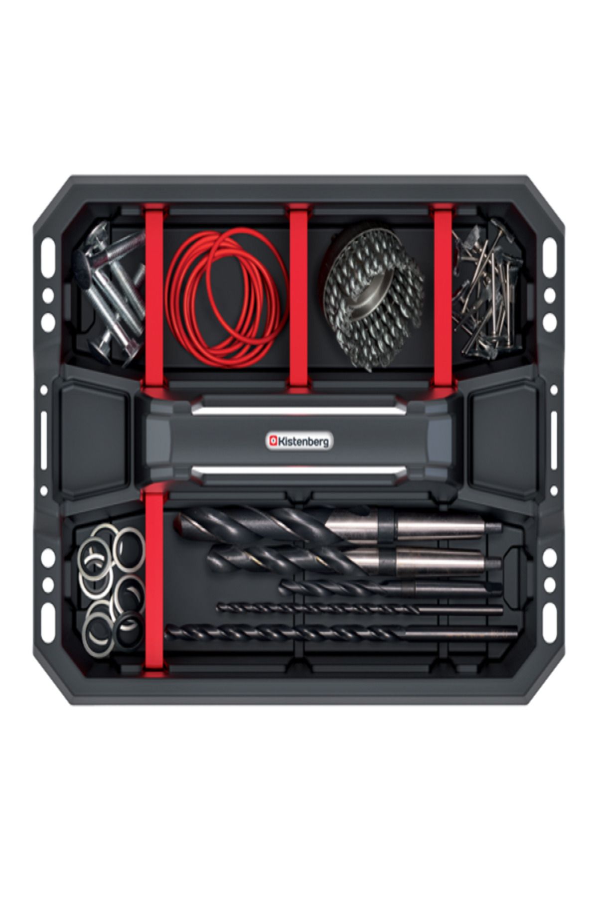 kistenberg-Cargo Plus 40 Multi-Compartment Workshop Tool Carrier Tray with Ergonomic Handle 2
