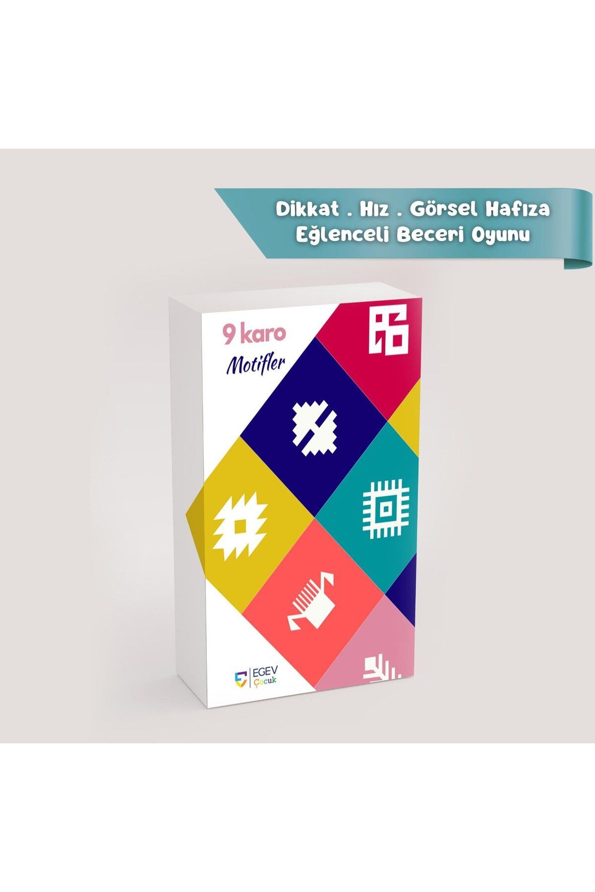 EGEV ÇOCUK 9 Karo Motifler Kutu Oyunu