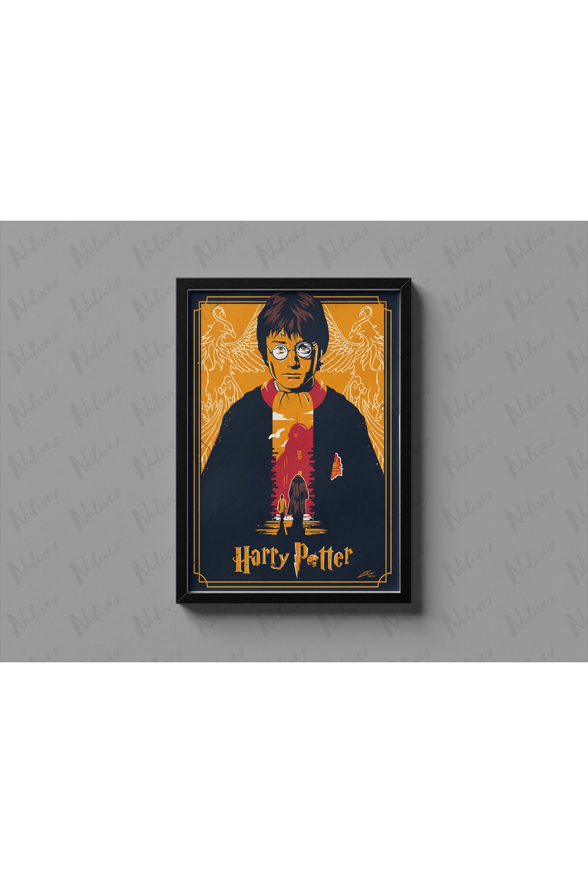 Nulivez Çerçeveli, Harry Potter Tasarımlı Dekoratif Tablo, 300 Micron Antireflecte Korumalı Tablo