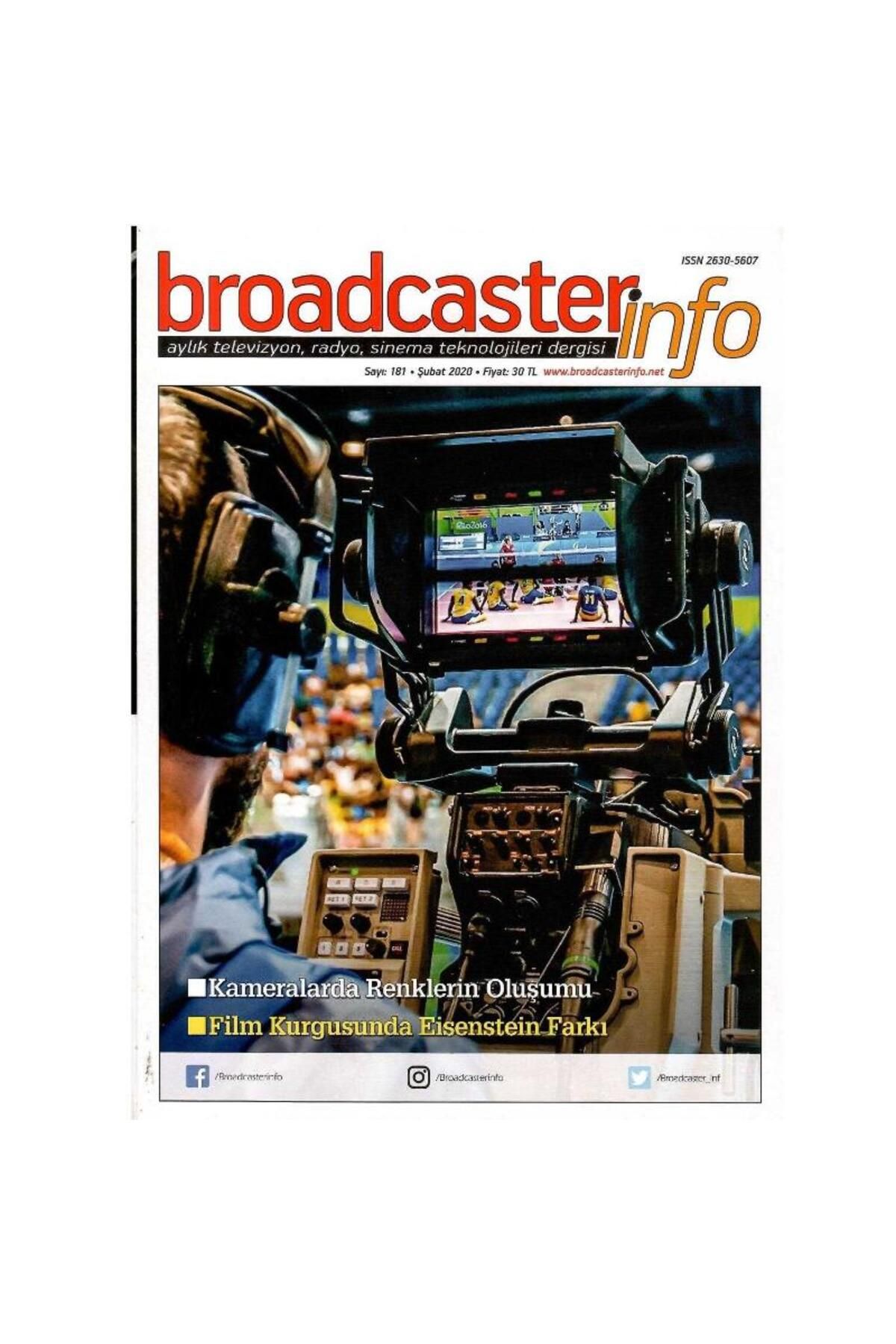 Kişisel Yayınlar Broadcasterinfo:Kameralarda Renklerin Oluşumu(Sayı:181-Şubat 2020 Retro Koleksiyon Eski Baskı)
