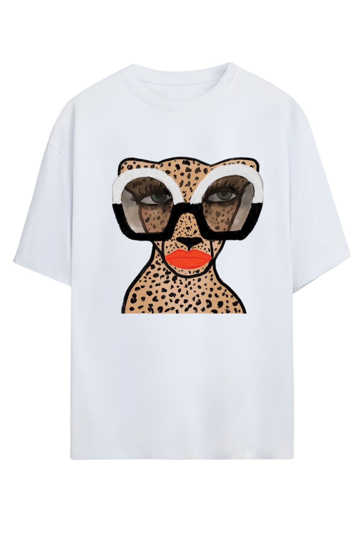 MAGORS GraffTee Unisex %100 Organik Pamuk Bisiklet Yaka Illustrasyon Baskılı Özel Tasarım T-shirt