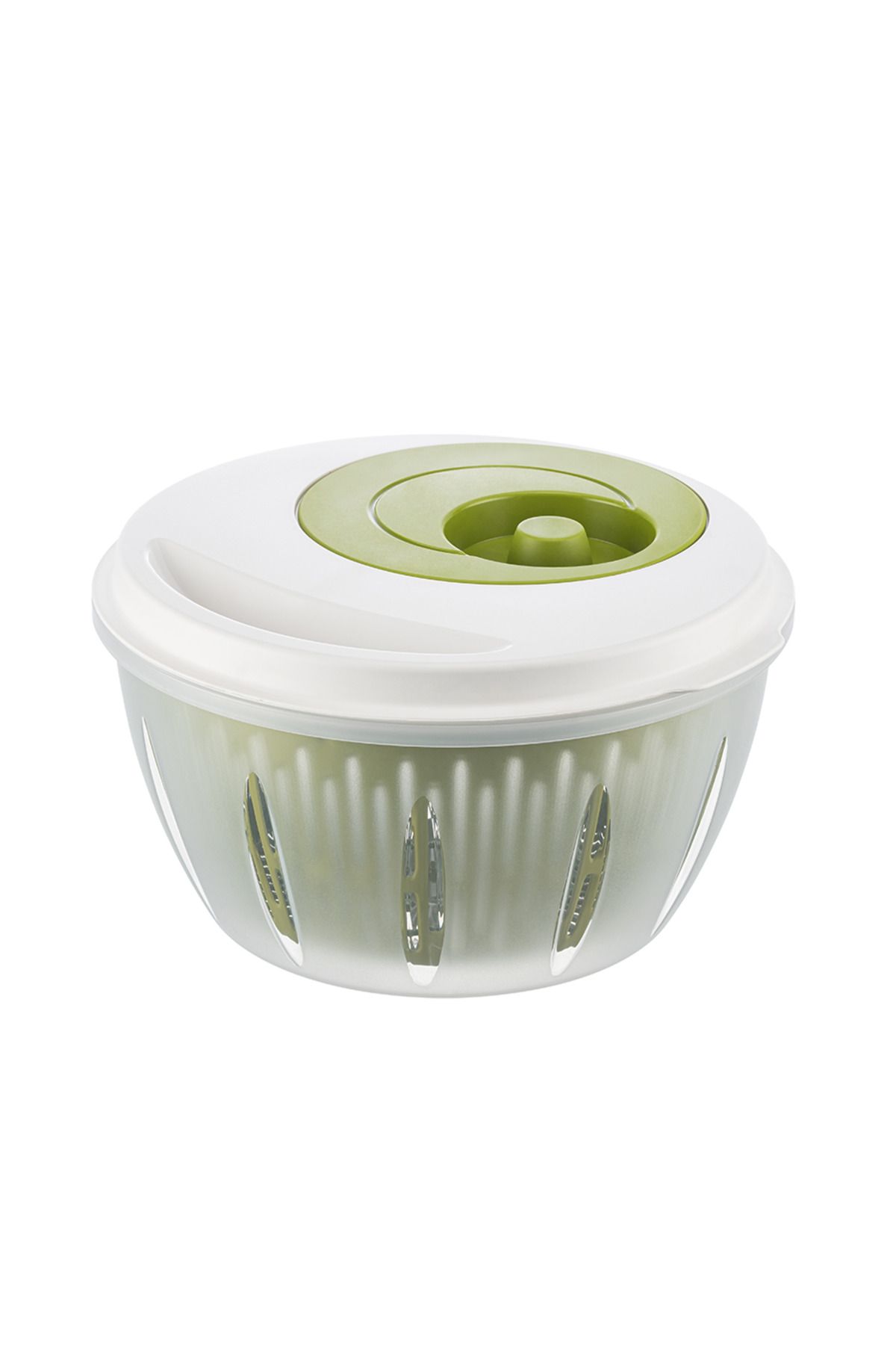Mutfak Köşesi-Circle Salad Dryer 4.5 Lt – Vegetable Drying Container with Ergonomic Handle and Large Chamber Green 5