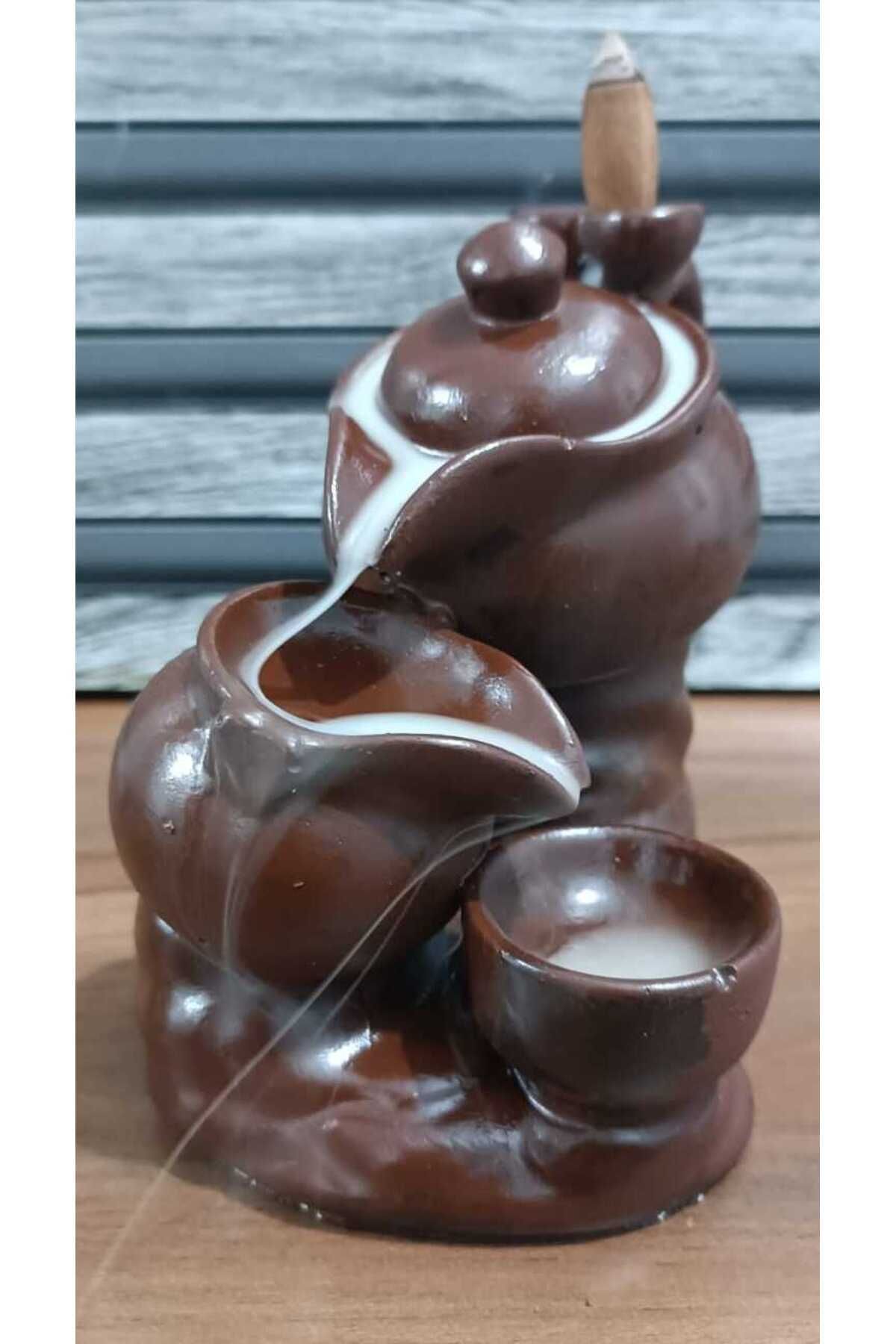 Elioure Şelale Çaydanlık Tütsülük, 14x12 cm, Sıcak ve Rahat Atmosfer için Ideal