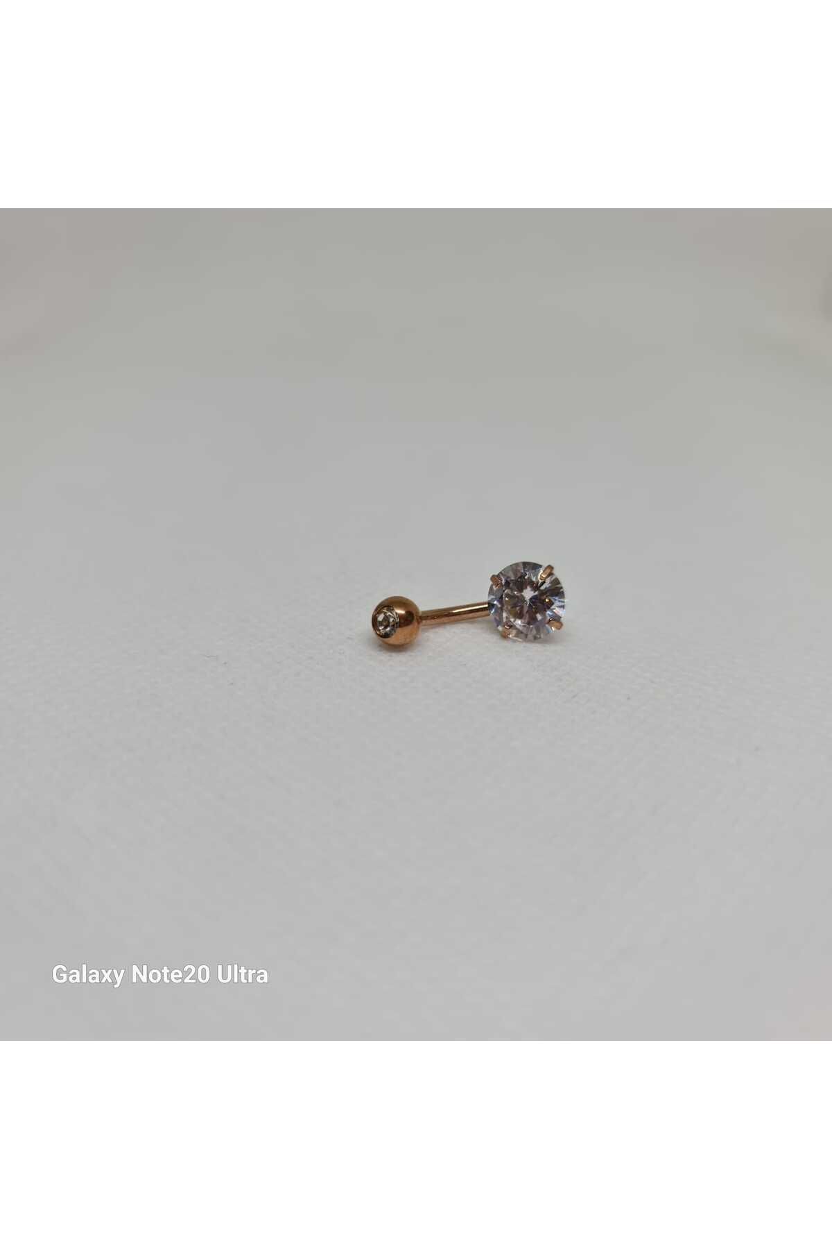 Store 316LZirkon Taşlı Paslanmaz Çelik Göbek Piercing