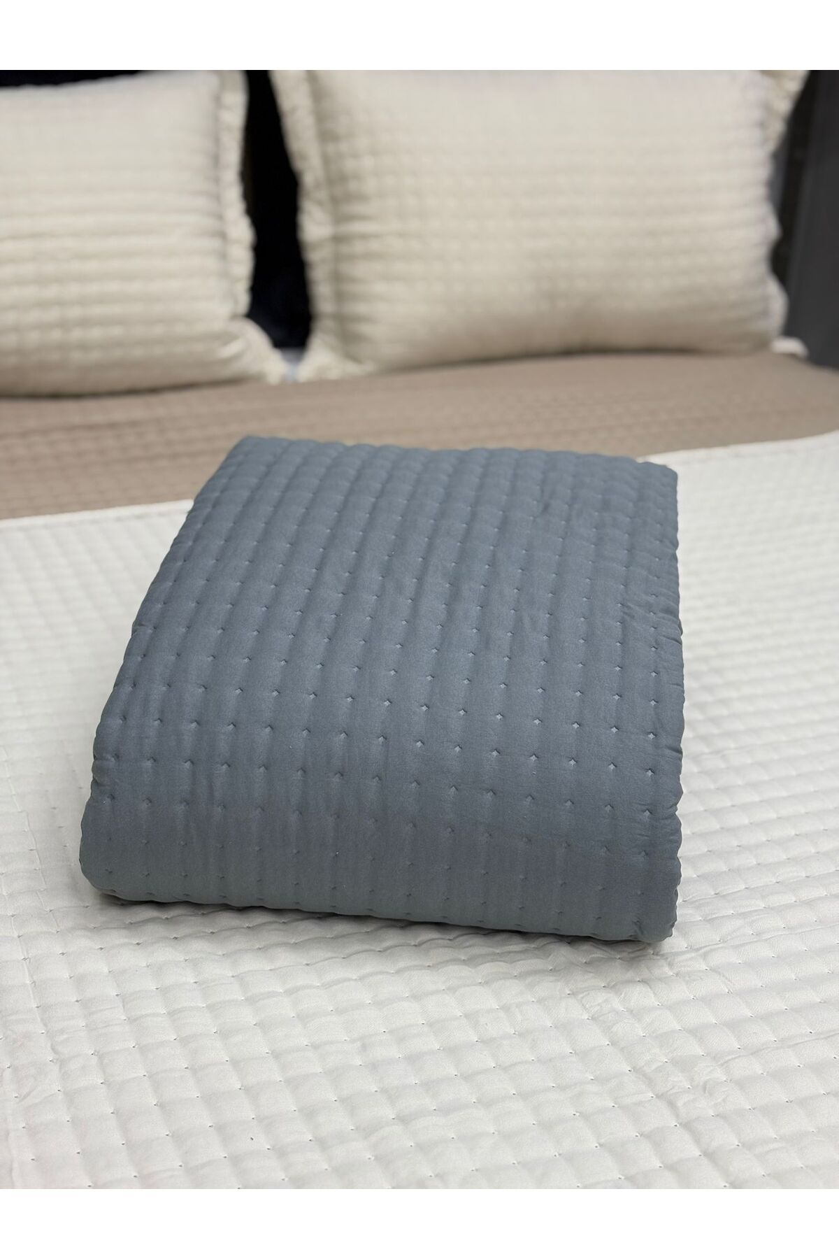 FİBELLA HOME COLLECTİON Çift Taraflı Günlük Nakışlı Yumoş Yatak Örtüsü | %100 Pamuk | 2'li Yastık Kılıfı | Pike Takımı