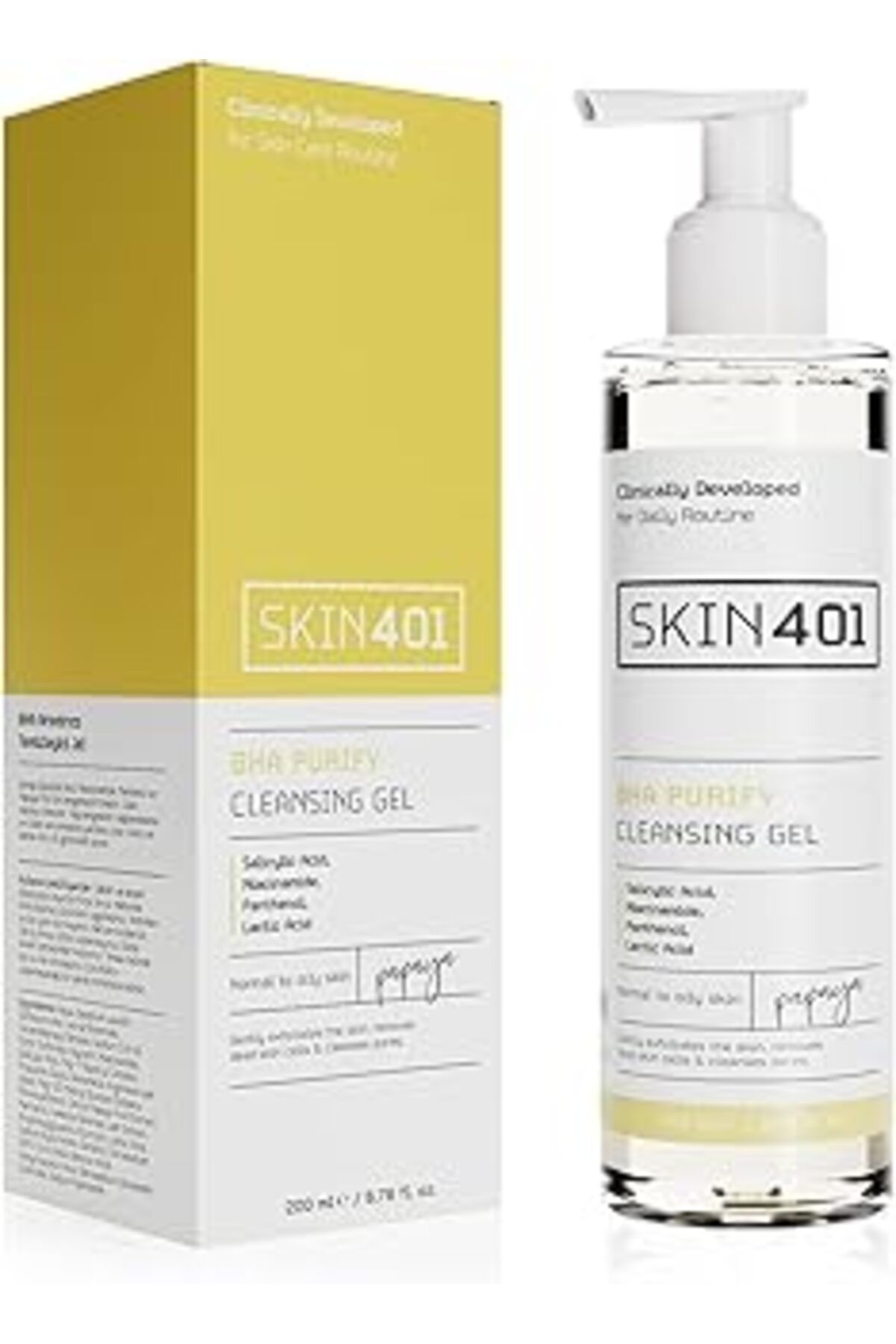 Pazarcan Skin401 Bha Arındırıcı Siyah Nokta Karşıtı Yüz Temizleme Jeli 200Ml