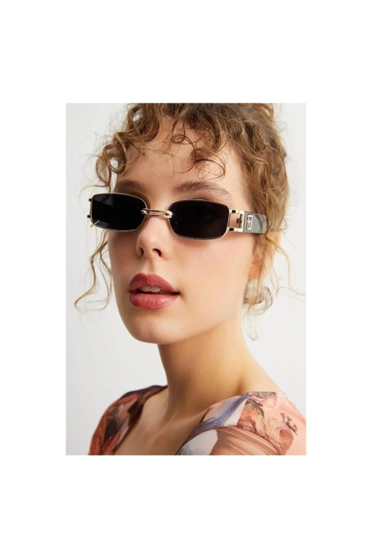 GİZEMLİMODA Kadın Siyah Uv 400 Korumalı Retro Güneş Gözlüğü