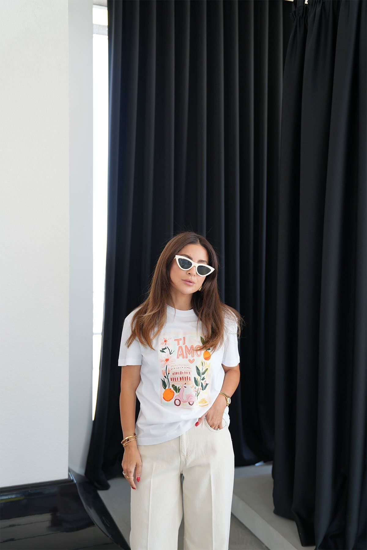 Özge Özgenç Tı Amo Yazılı Tshirt