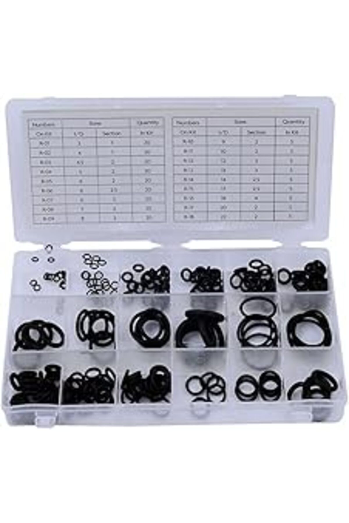 Pazarcan Rolson 61224 225 Pc O-Ring Assortment