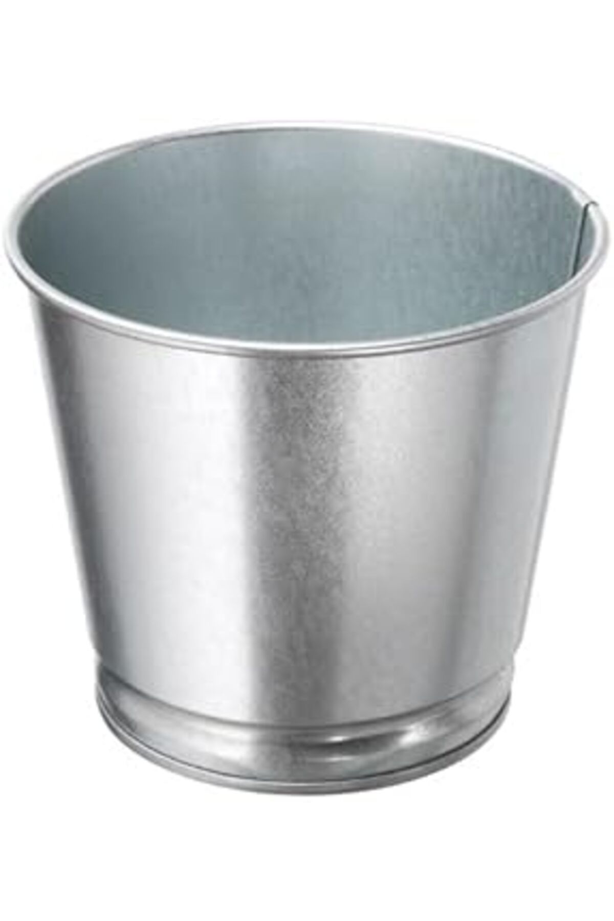 Pazarcan Galvanizli Gümüş Renk Saksı Bitki Çiçek Saksısı 9 Cm Meridyendukkan Çelik