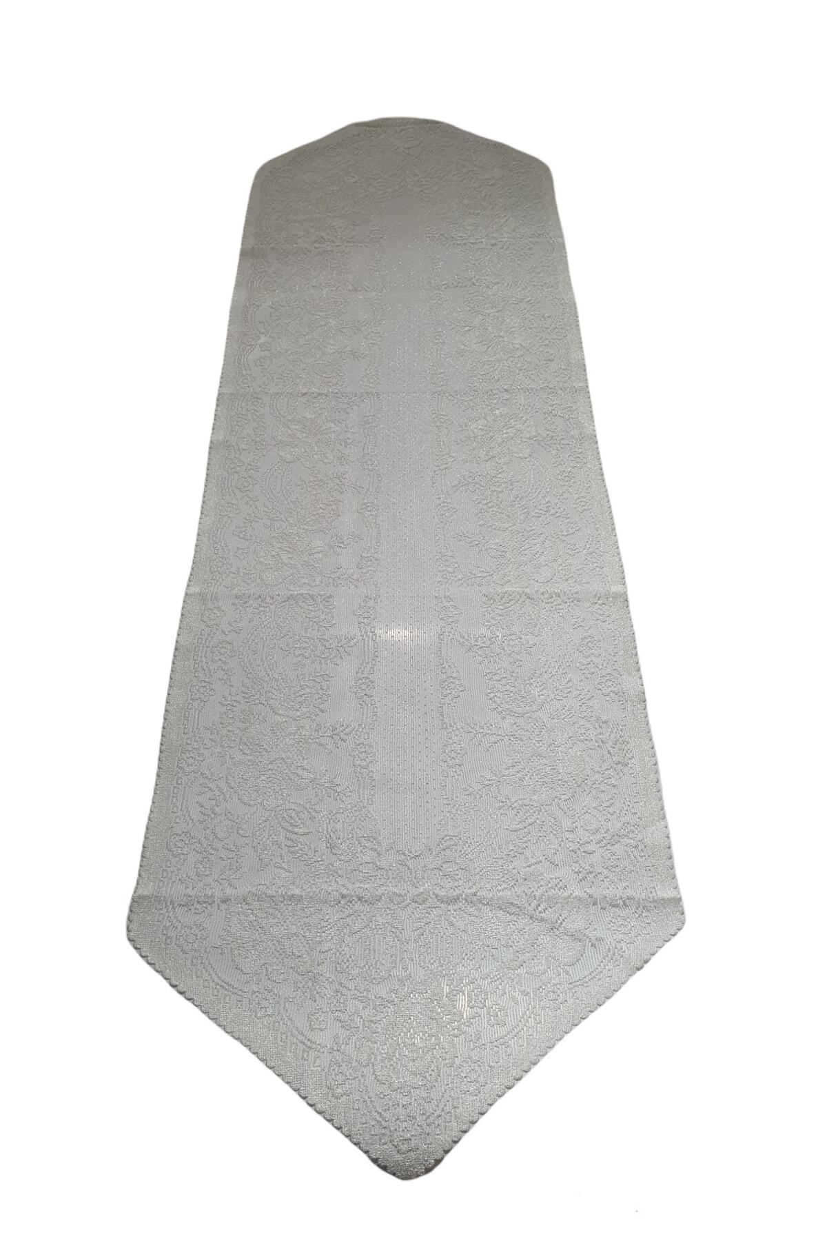 Elioure Şık Örme Tül Dantel Dekoratif Ranır 40x140 Krem