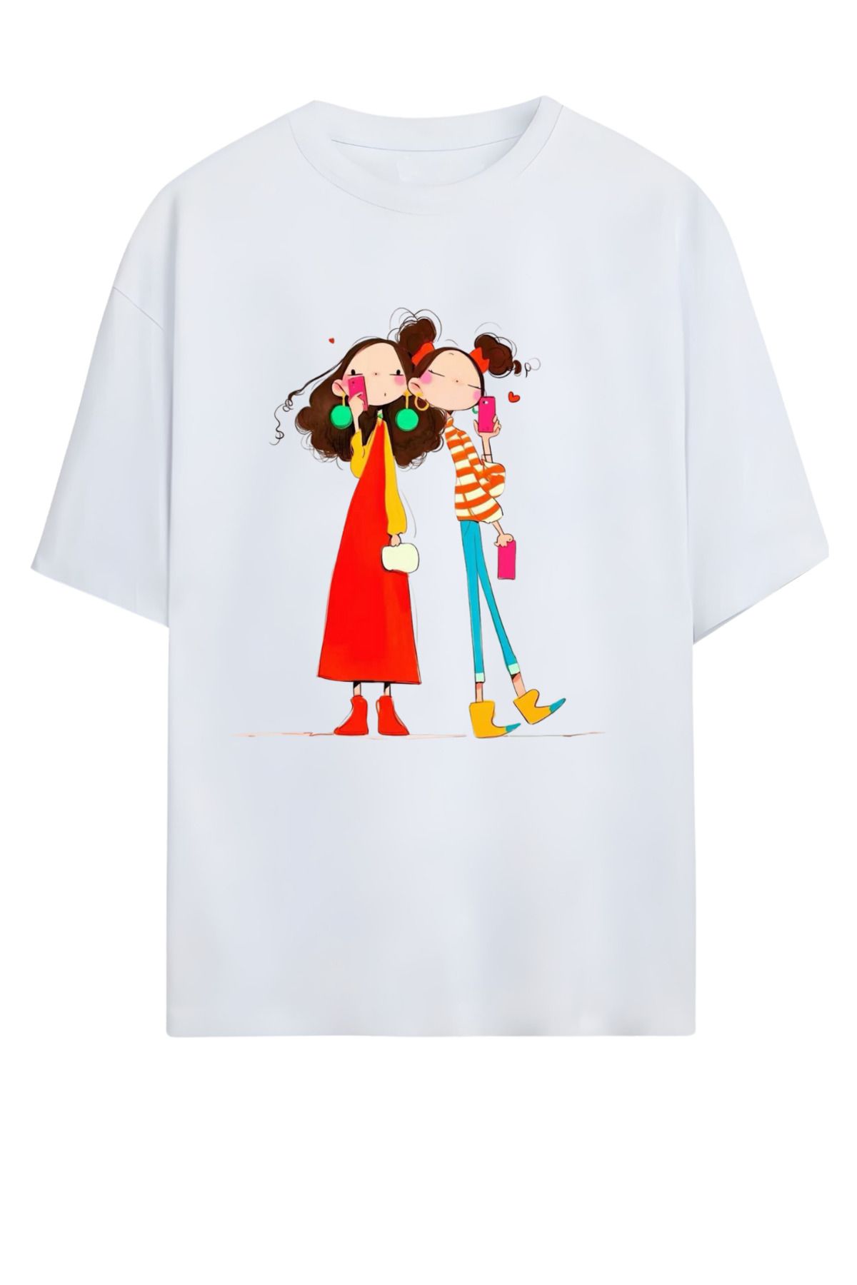 MAGORS GraffTee Unisex %100 Organik Pamuk Bisiklet Yaka Illustrasyon Baskılı Özel Tasarım T-shirt