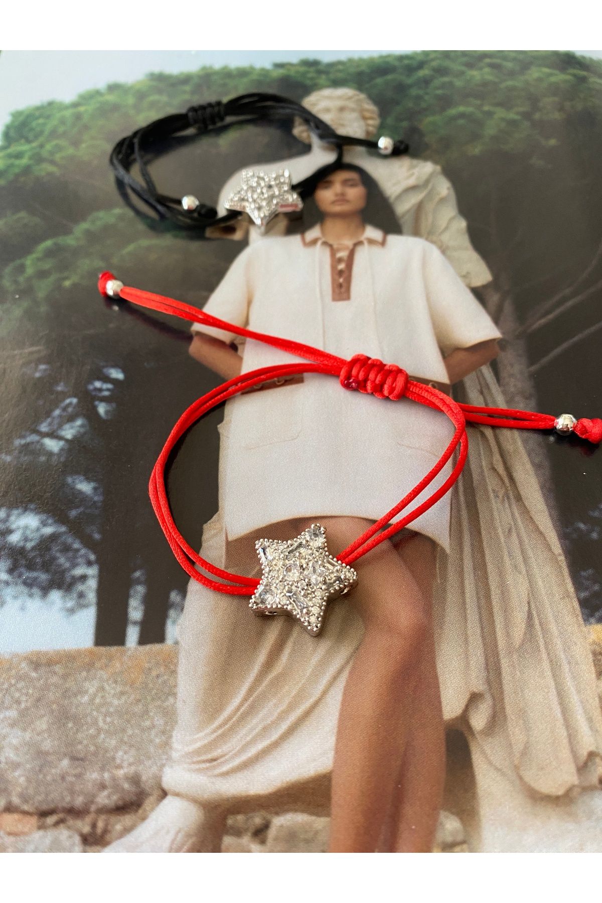 Pinery Jewels Taşlı İp Yazlık Kadın Bileklik – Modern ve Şık Tasarım